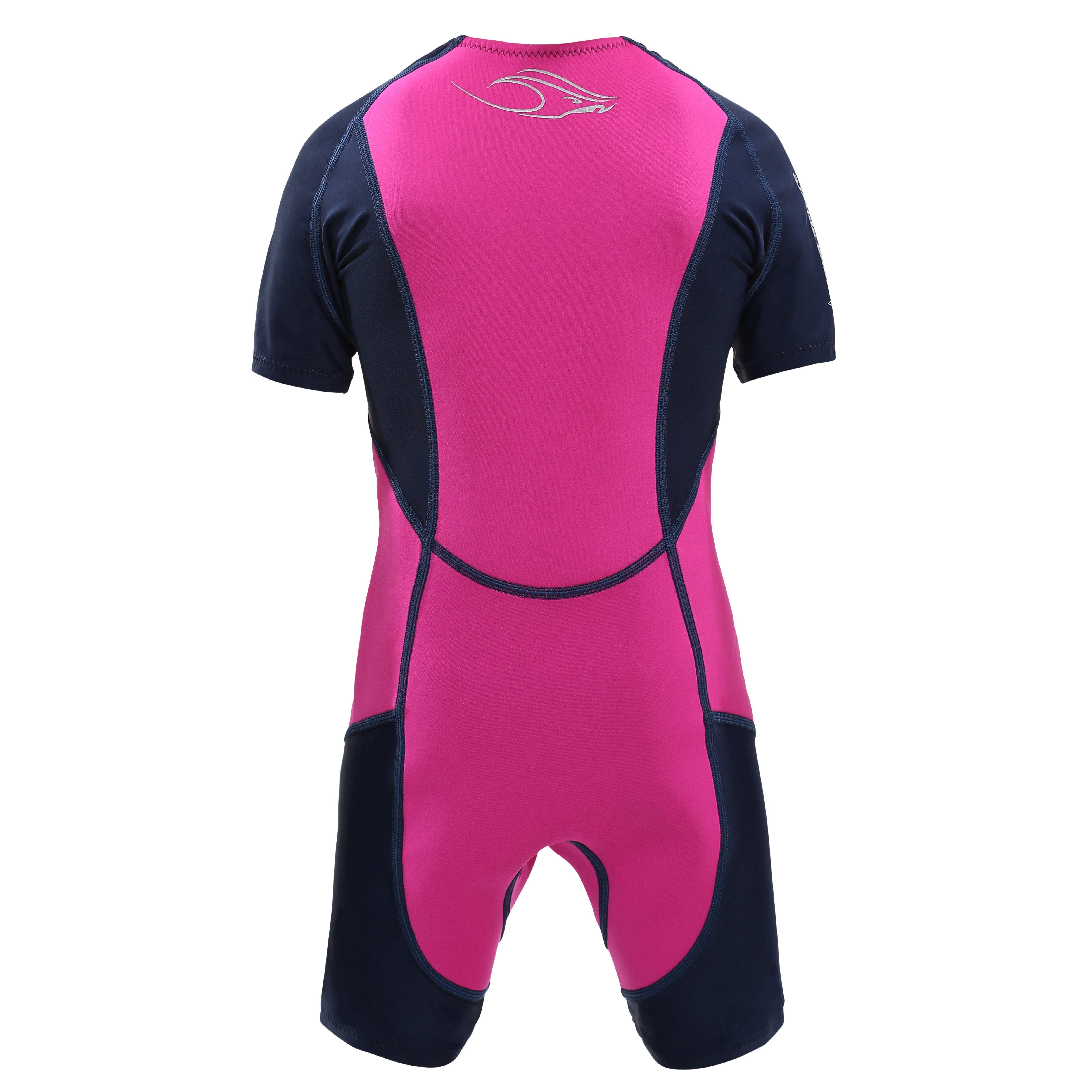 Roza/Mornarsko plava - Aquasphere - Kids' Stingray Wetsuit Shortsie - 2