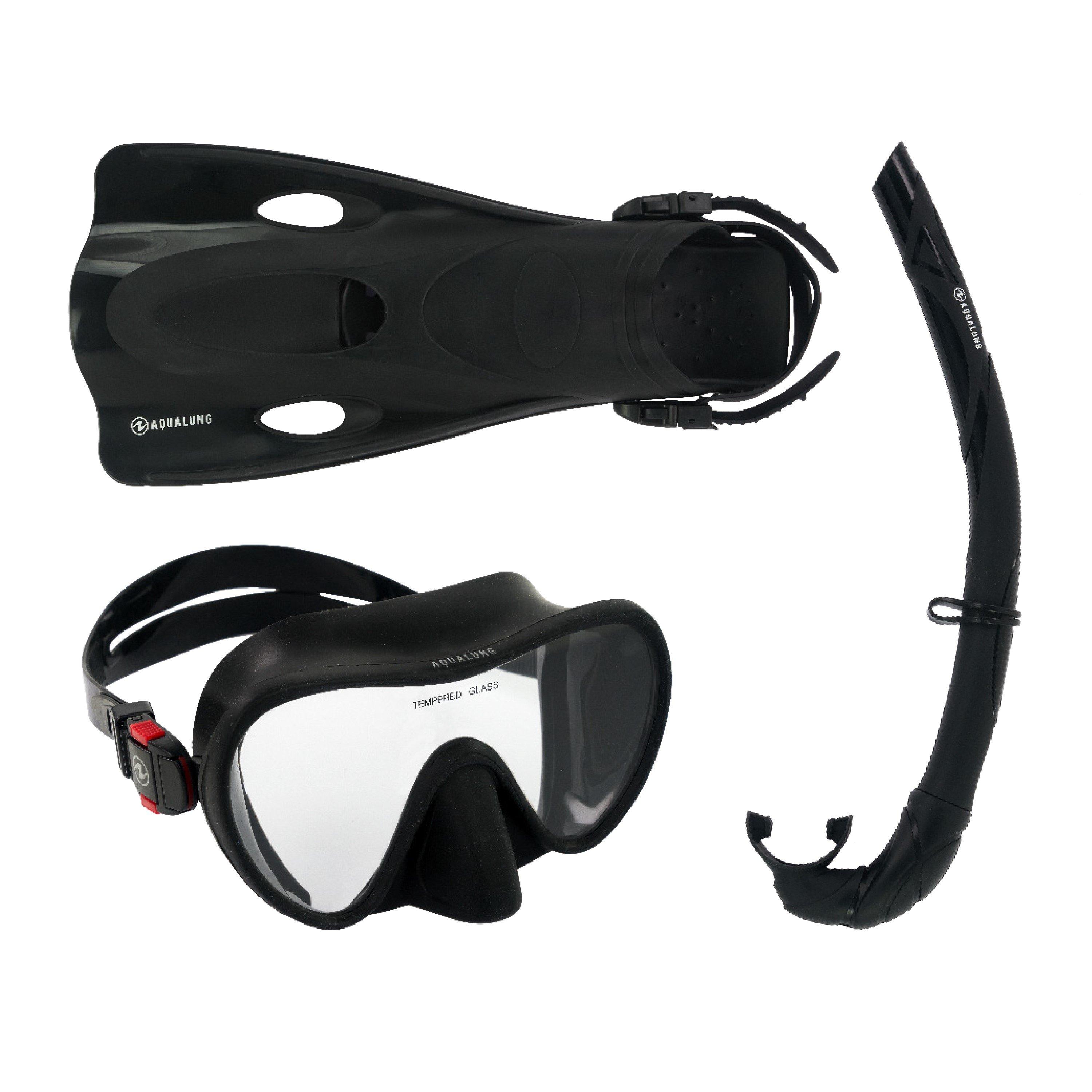 Aquasphere  Aqualung Nabul Snorkel Set - Black/Black - S/M