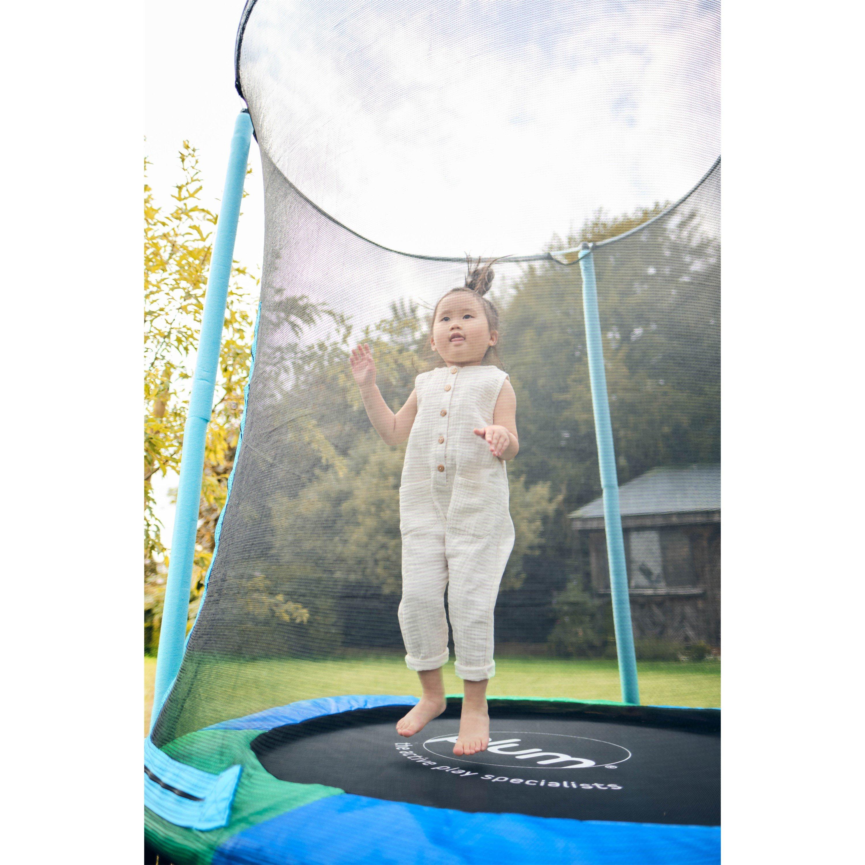 Blue/Green - Plum Play - Junior Springsafe Trampoline & Enclosure - Blue/Green - 6
