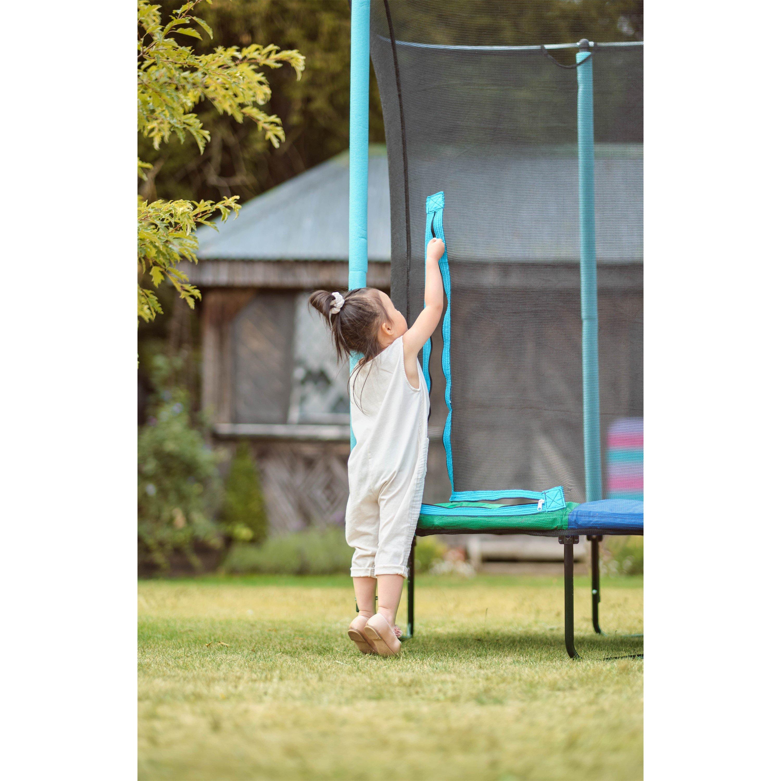 Blue/Green - Plum Play - Junior Springsafe Trampoline & Enclosure - Blue/Green - 9
