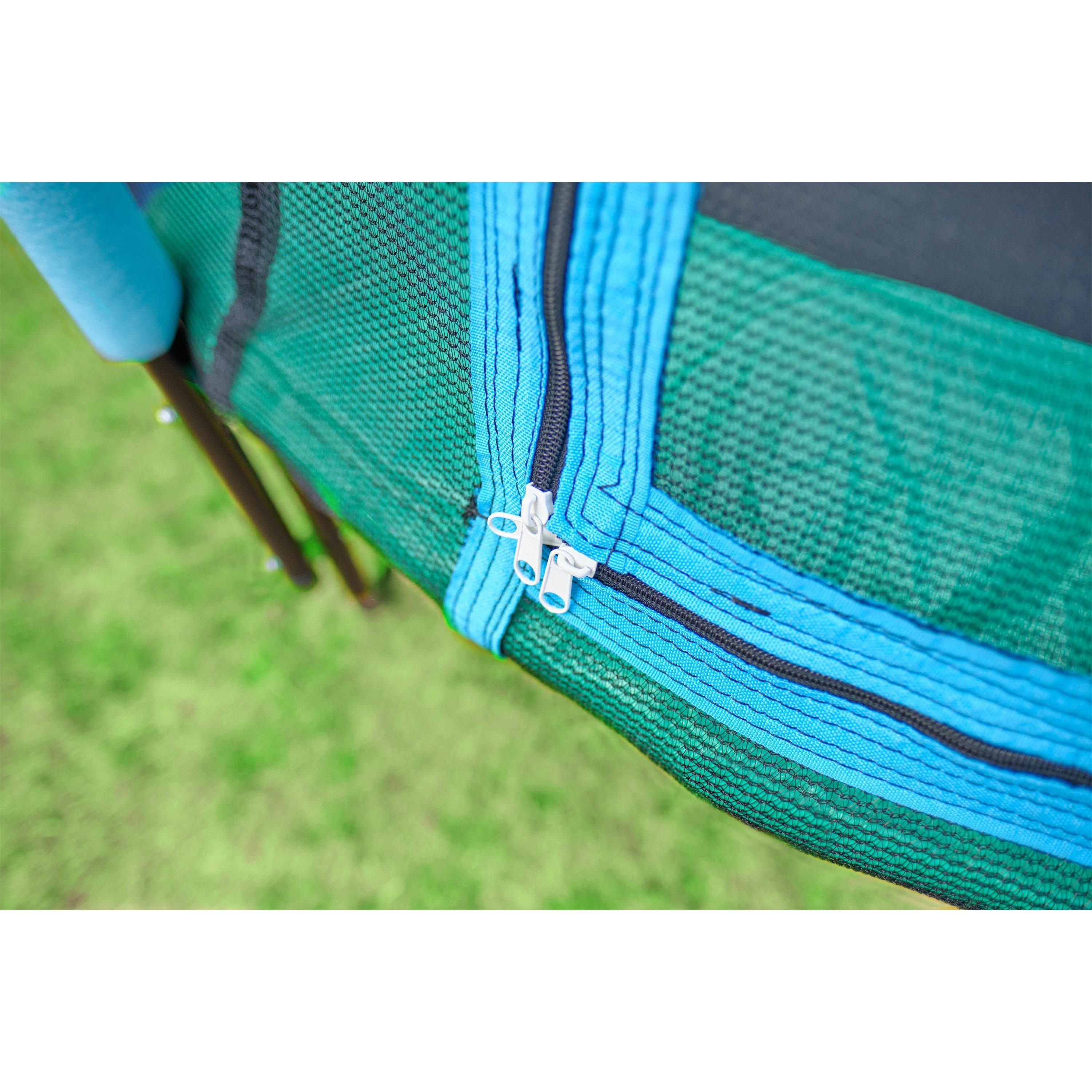 Blue/Green - Plum Play - Junior Springsafe Trampoline & Enclosure - Blue/Green - 10