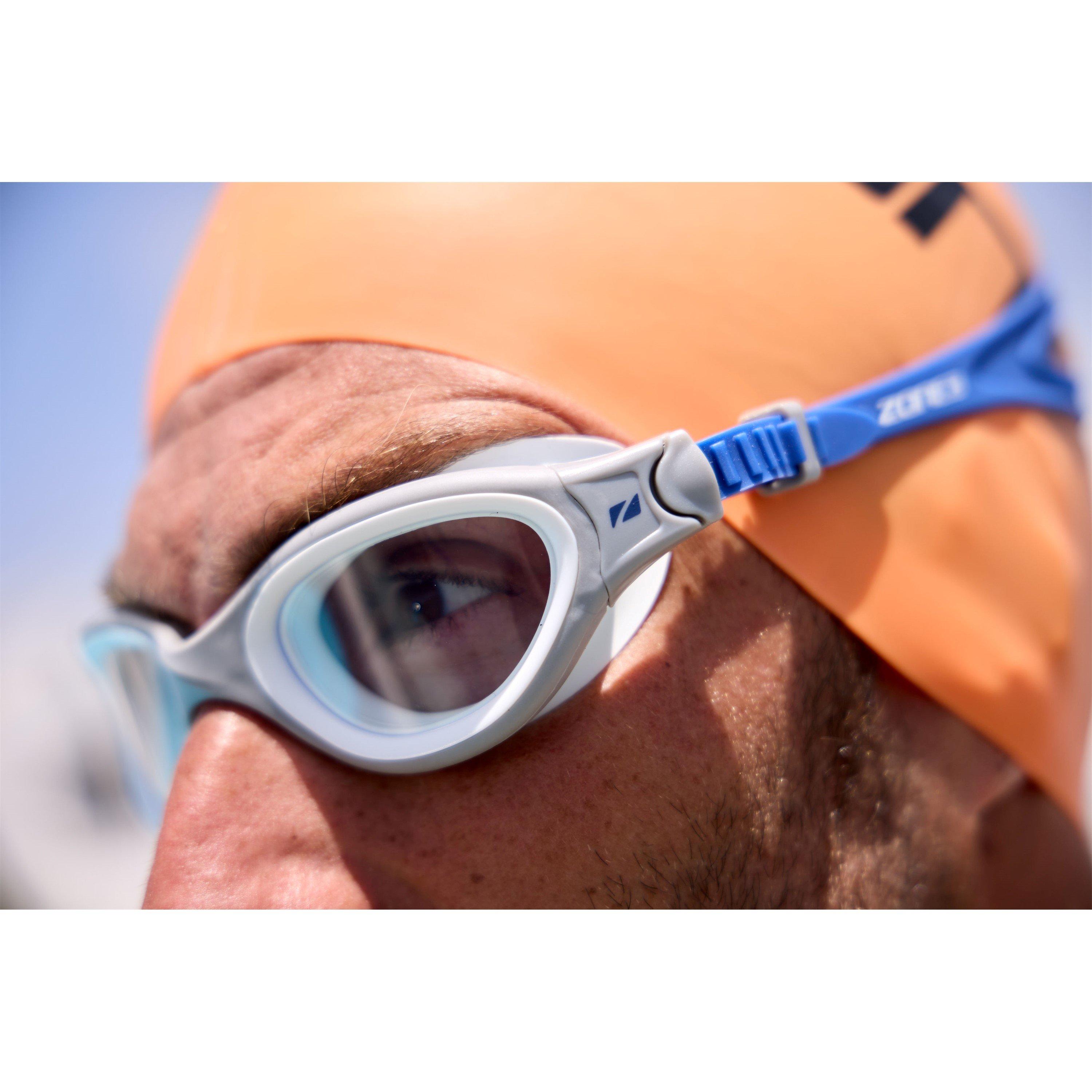 Grey/Ryl Blue - Zone3 - Adults Ven X Clear Open Water Swimming Goggles - 2
