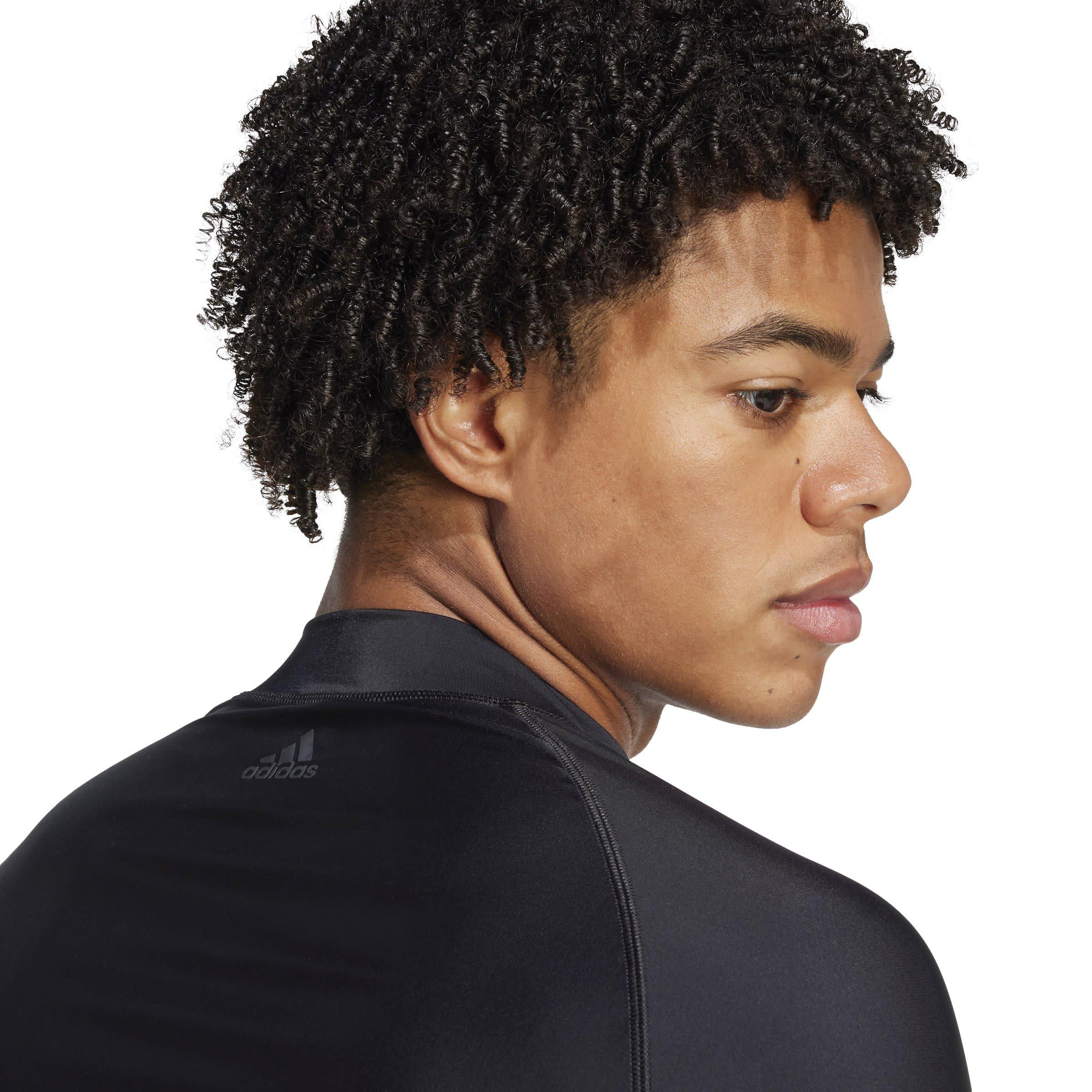 Black/Sil Green - adidas - Long Sleeve Rash Guard Mens - 6