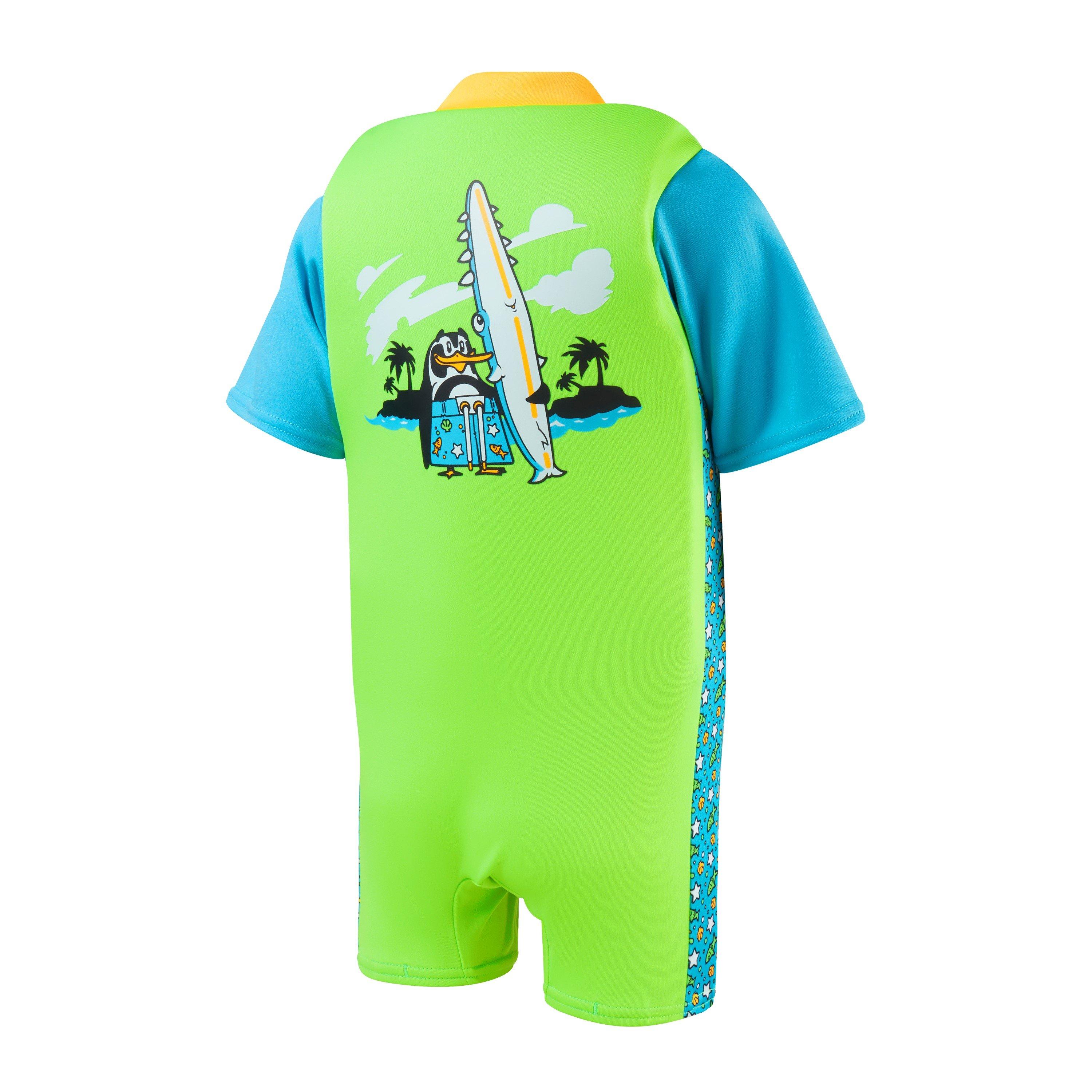 Azure/Green - Speedo - Learn to Swim Float Suit - 4