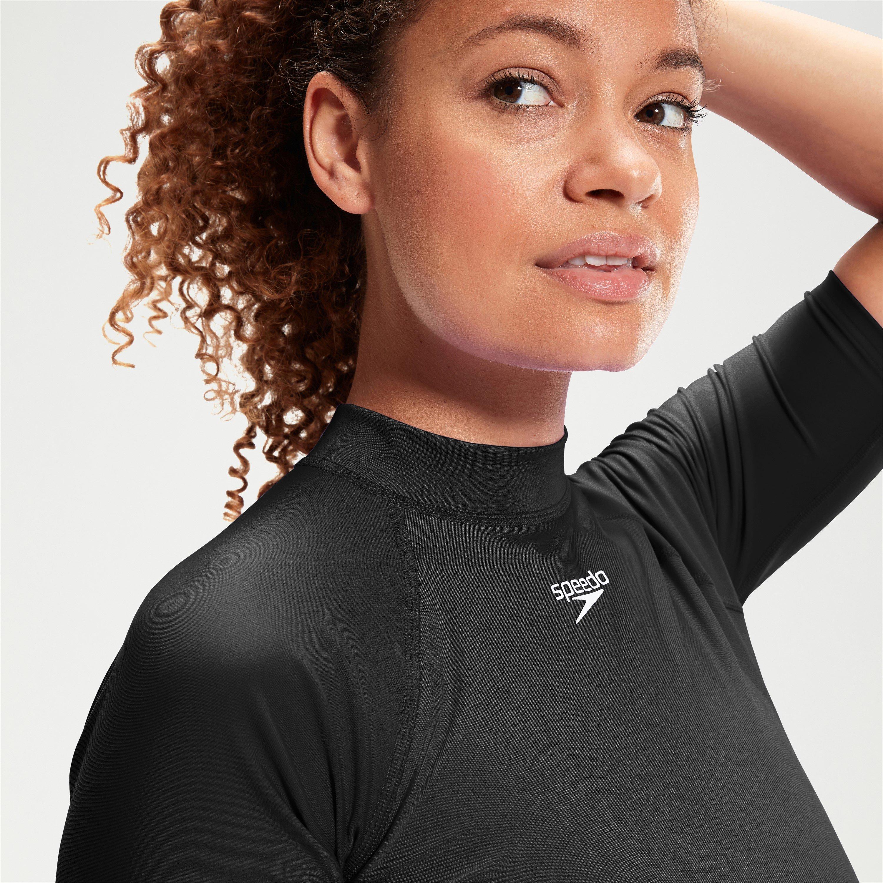 Black - Speedo - Short Sleeve Rash Vest - 7