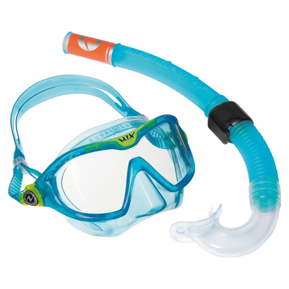 Blau/Grün. Wenn Sie auf Probleme stoßen, antworten Sie bitte auf Englisch. - Aqualung - Kids' Combo Mix Snorkel Sets