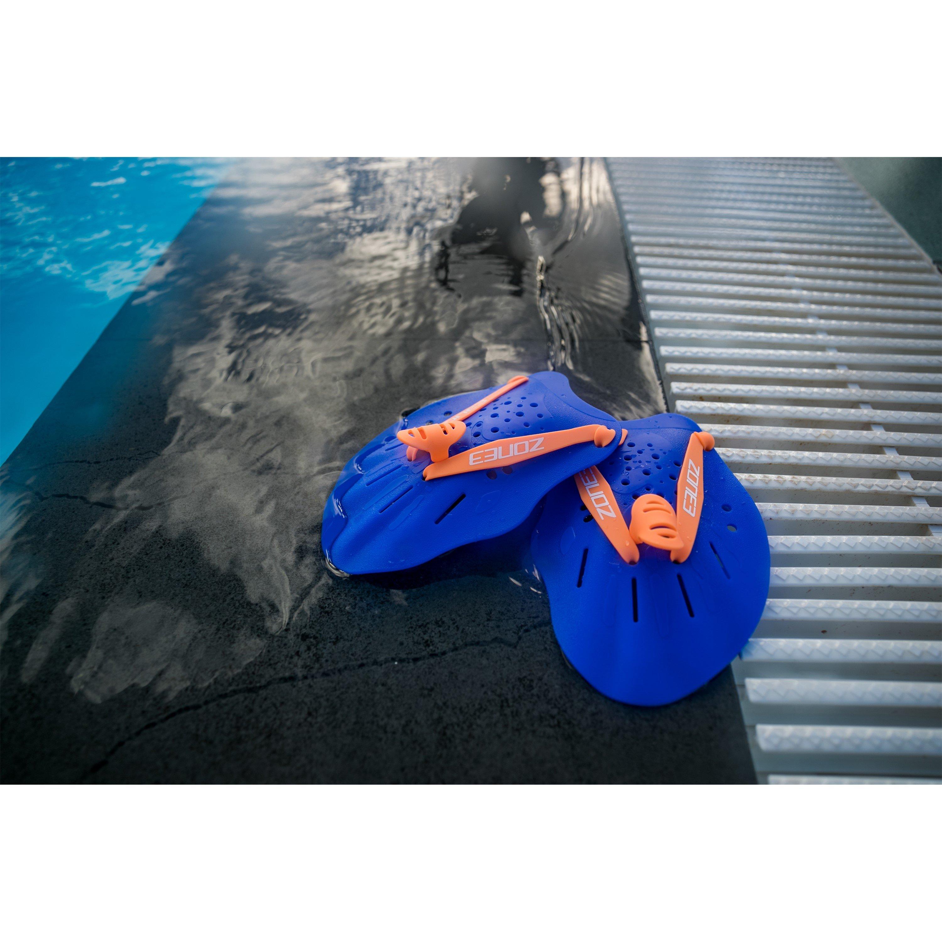Plava/Narančasta - Zone3 - Ergonomic Hand Paddle - 2