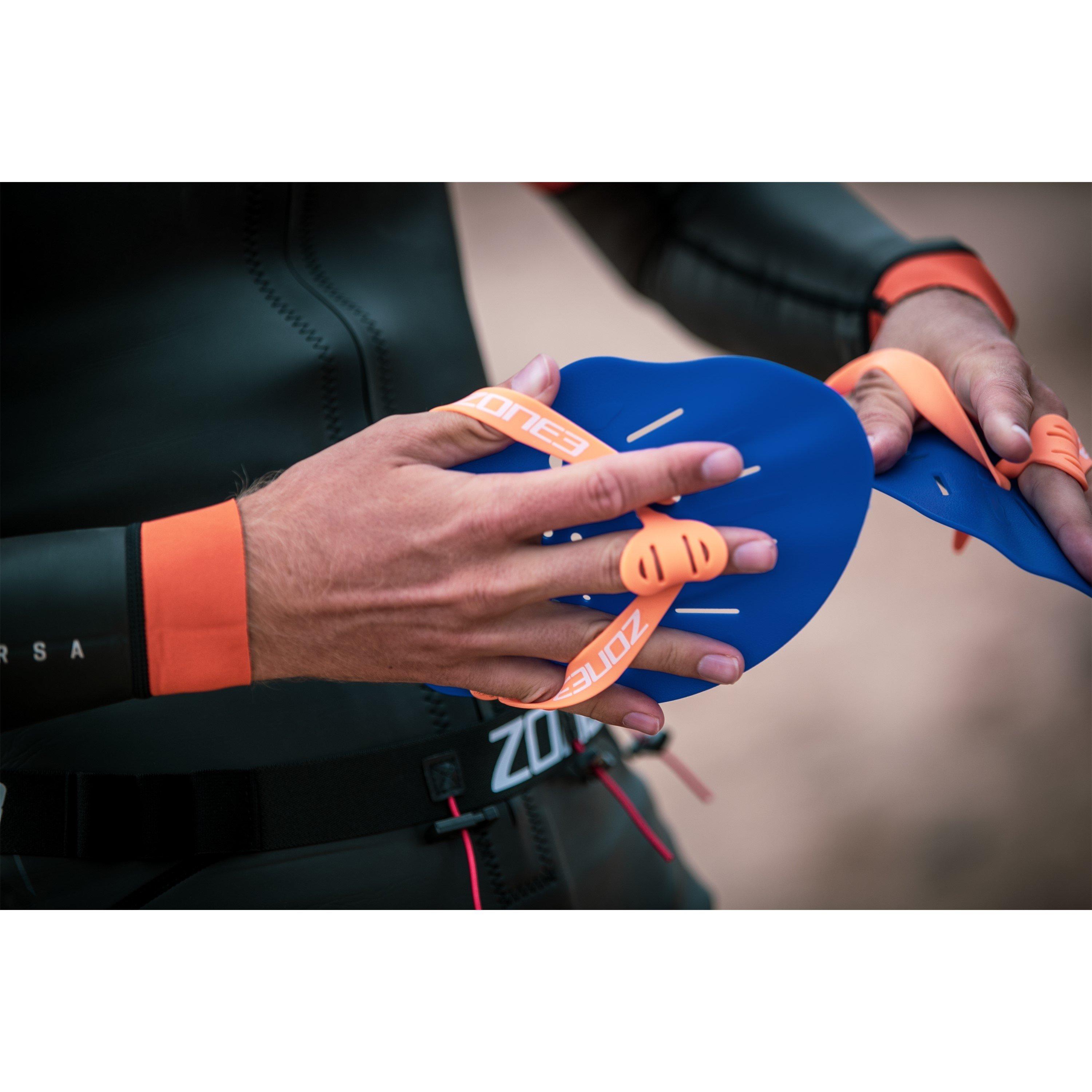 Plava/Narančasta - Zone3 - Ergonomic Hand Paddle - 3