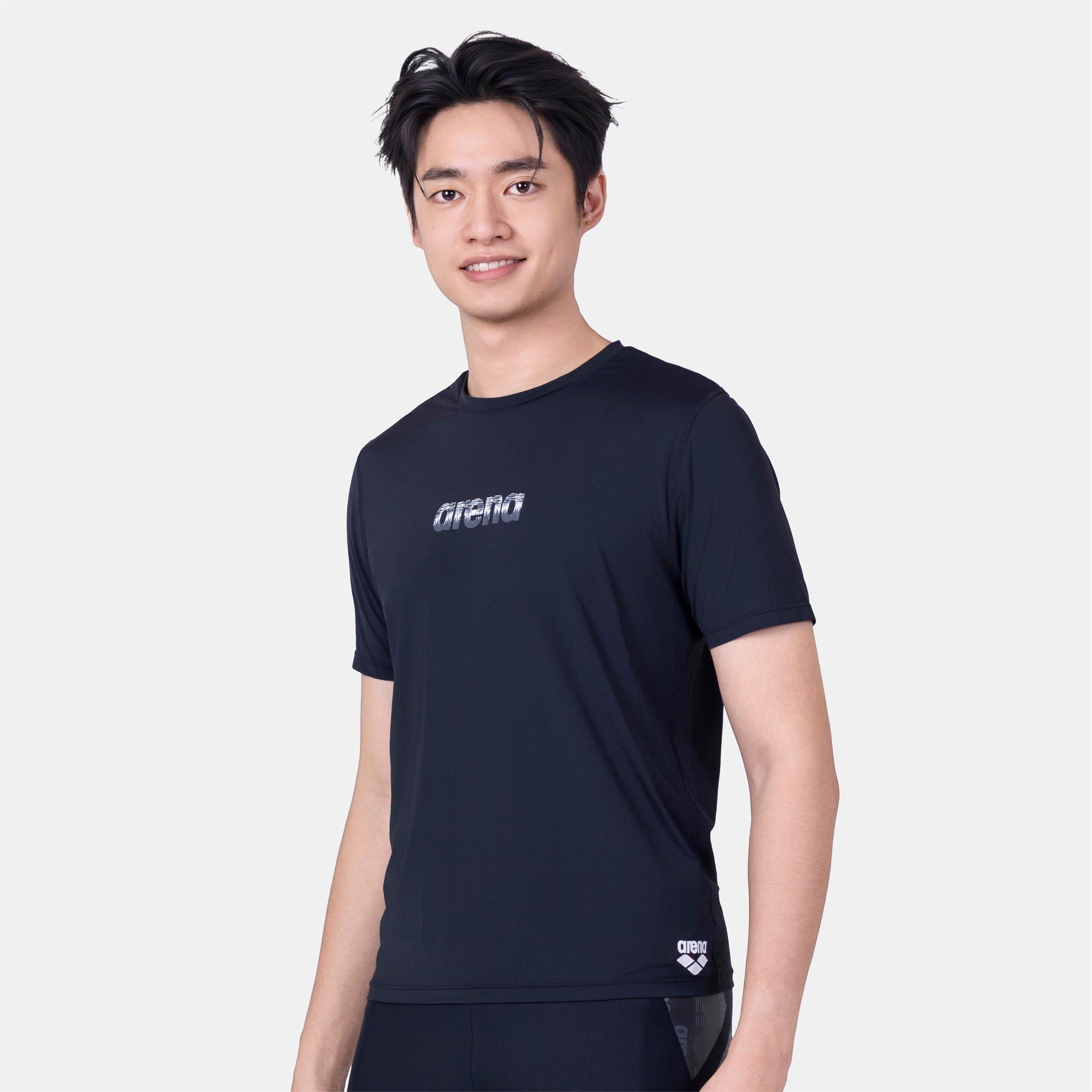 Black - Arena - Short Sleeve UV Rash Vest - 1