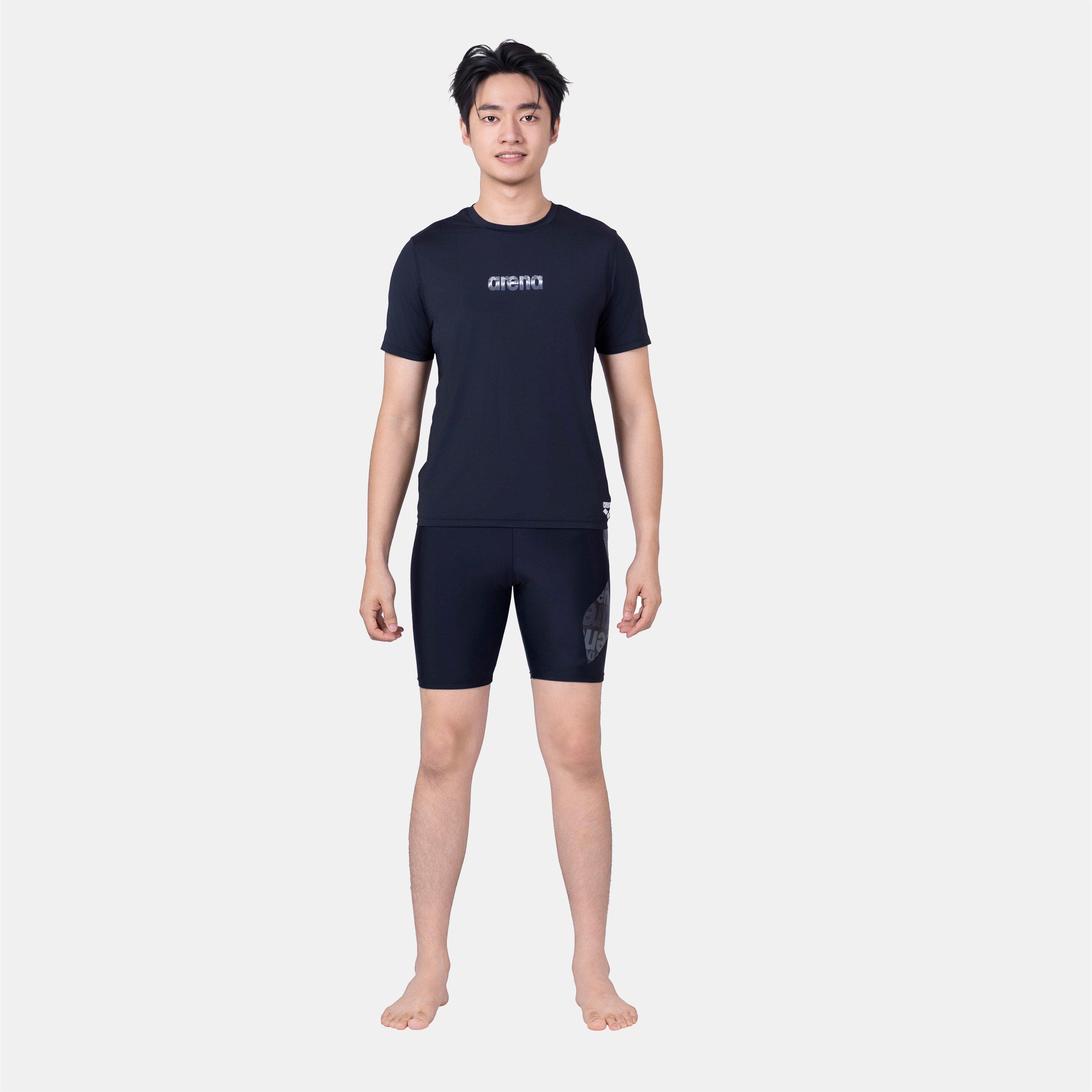 Black - Arena - Short Sleeve UV Rash Vest - 2