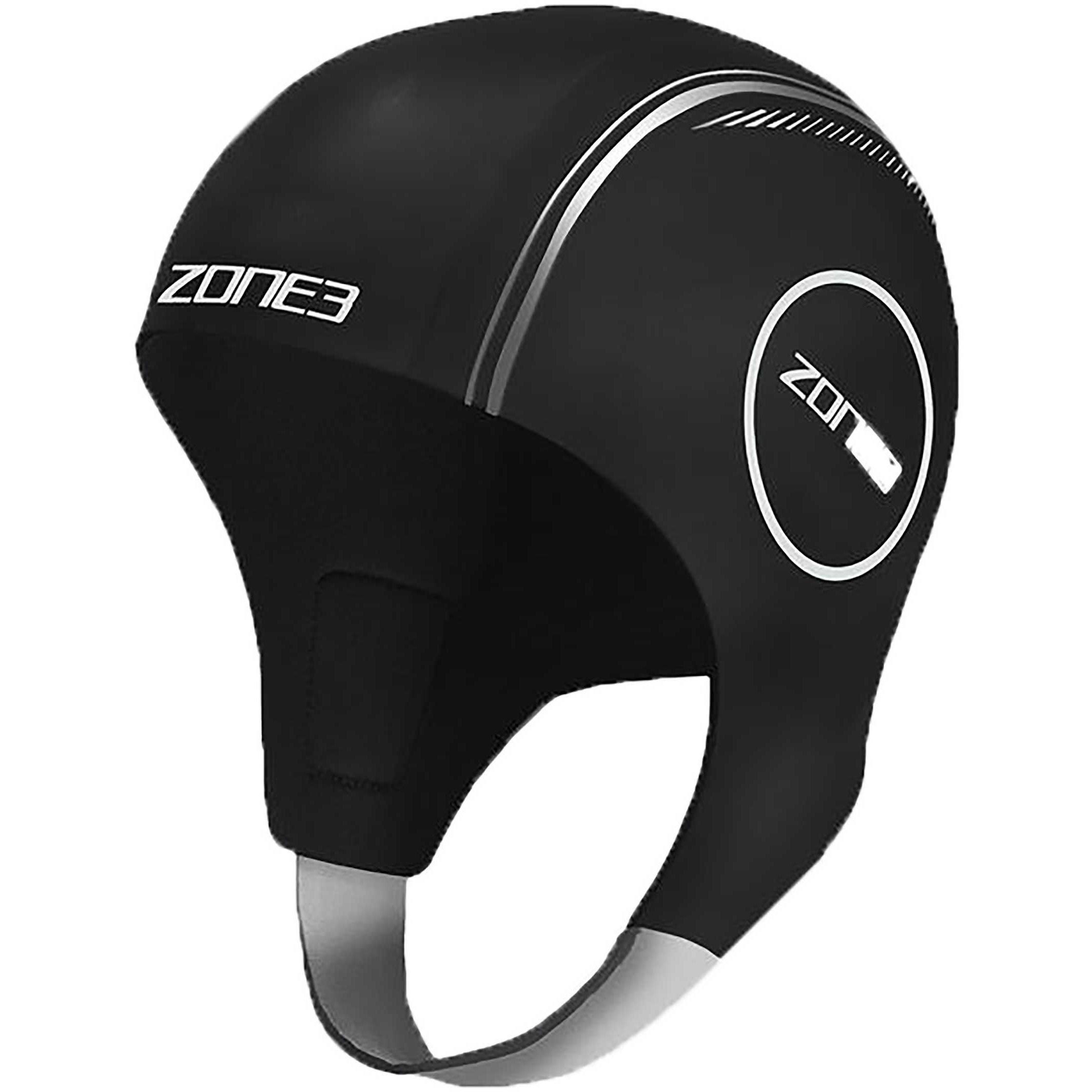 Zone3  Neoprene Swim Cap Adults - Black - X Small