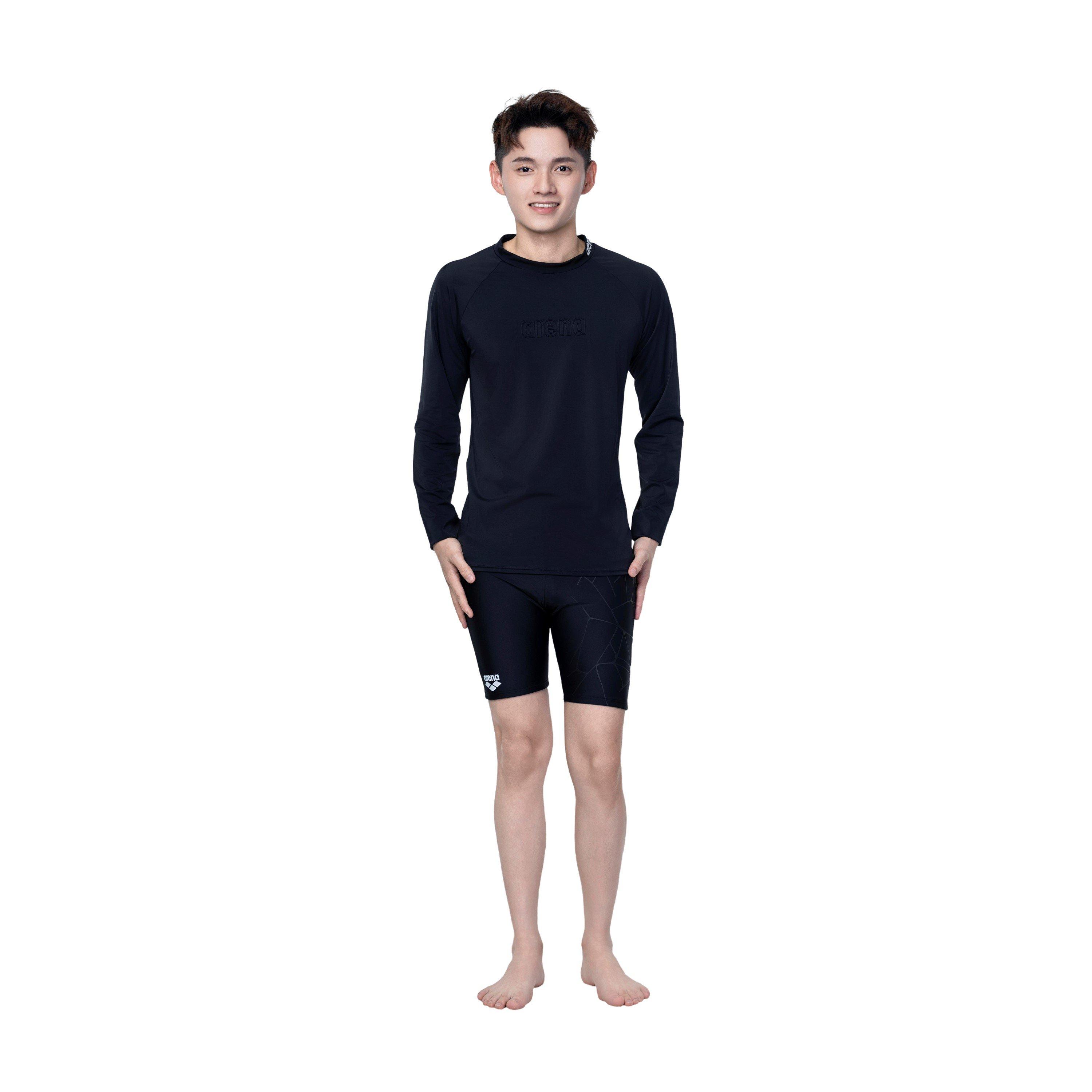Black - Arena - Long Sleeve UV Rash Vest