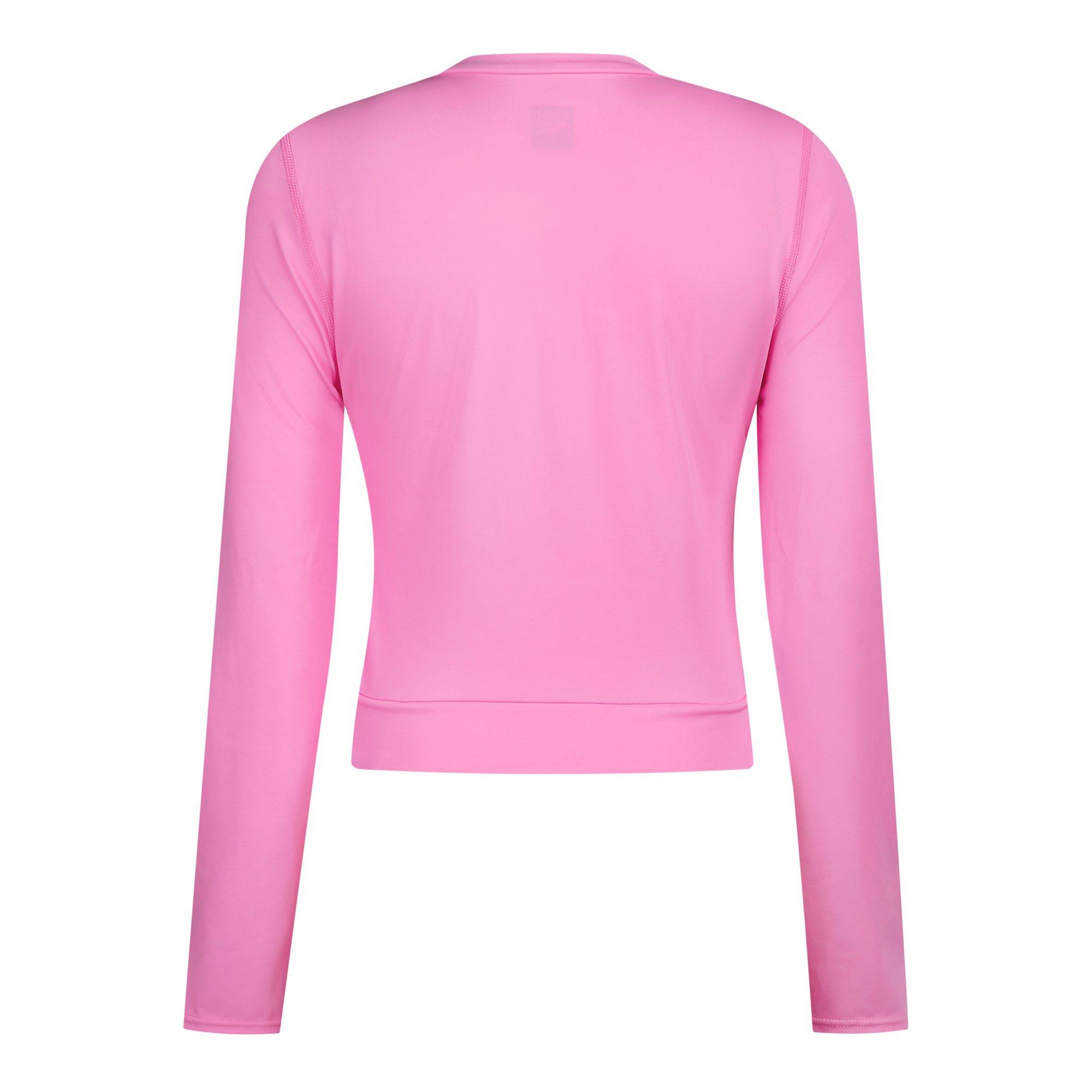 Pink - Arena - Women's Long Sleeve UV Cropped Rash Vest - 2