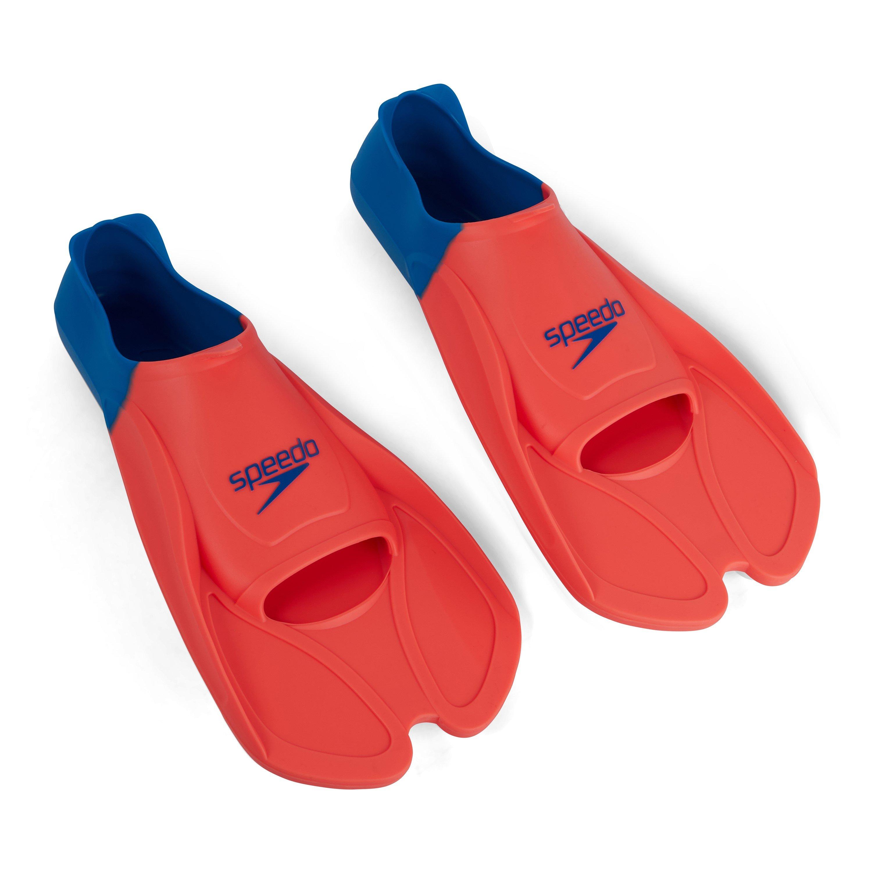 Speedo  Adults Bfuse Trainers Swimming Fins - Orange/Blue - 8-9