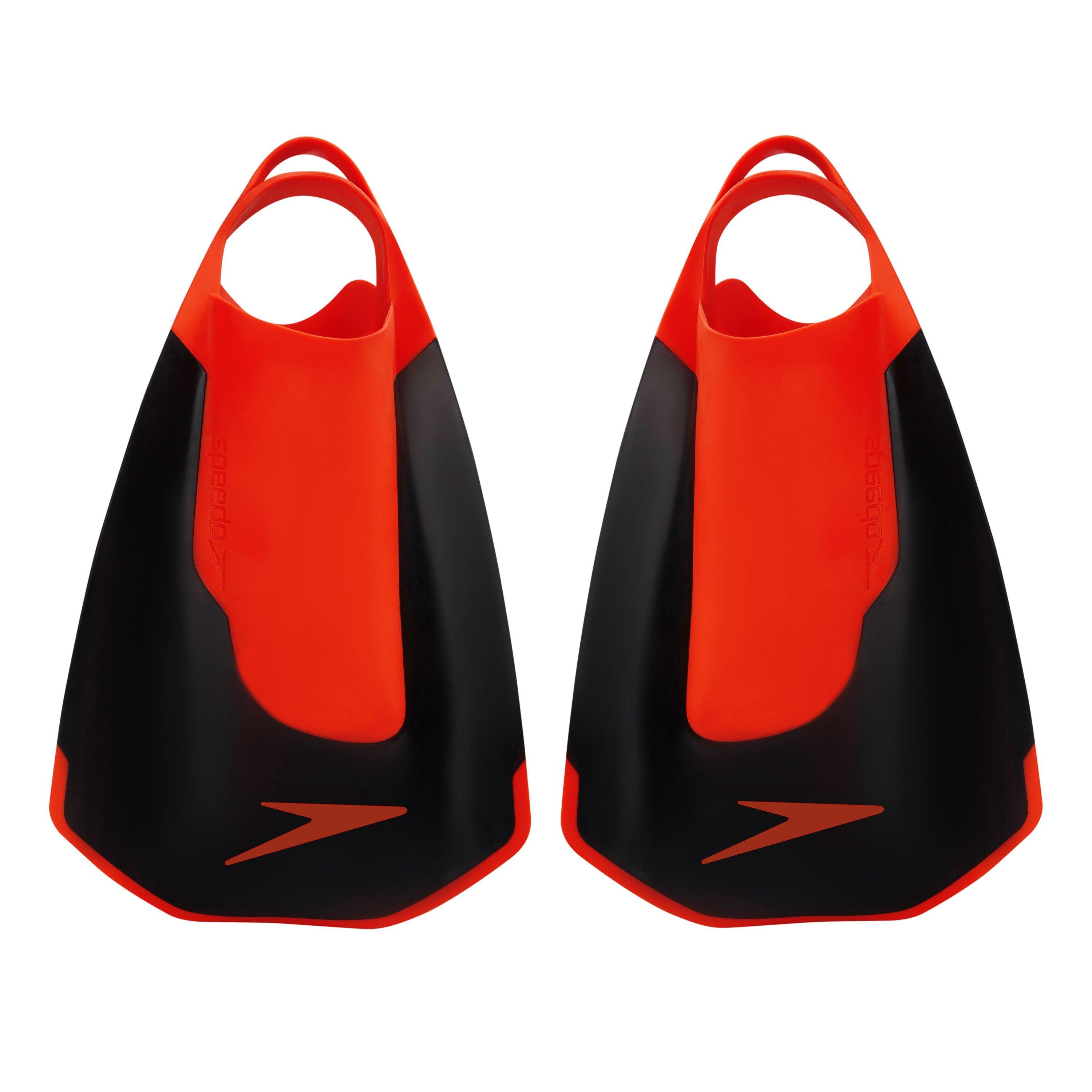 Preto/Vermelho - Speedo - Adults Fskin Kickfin Swimming Fins - 1