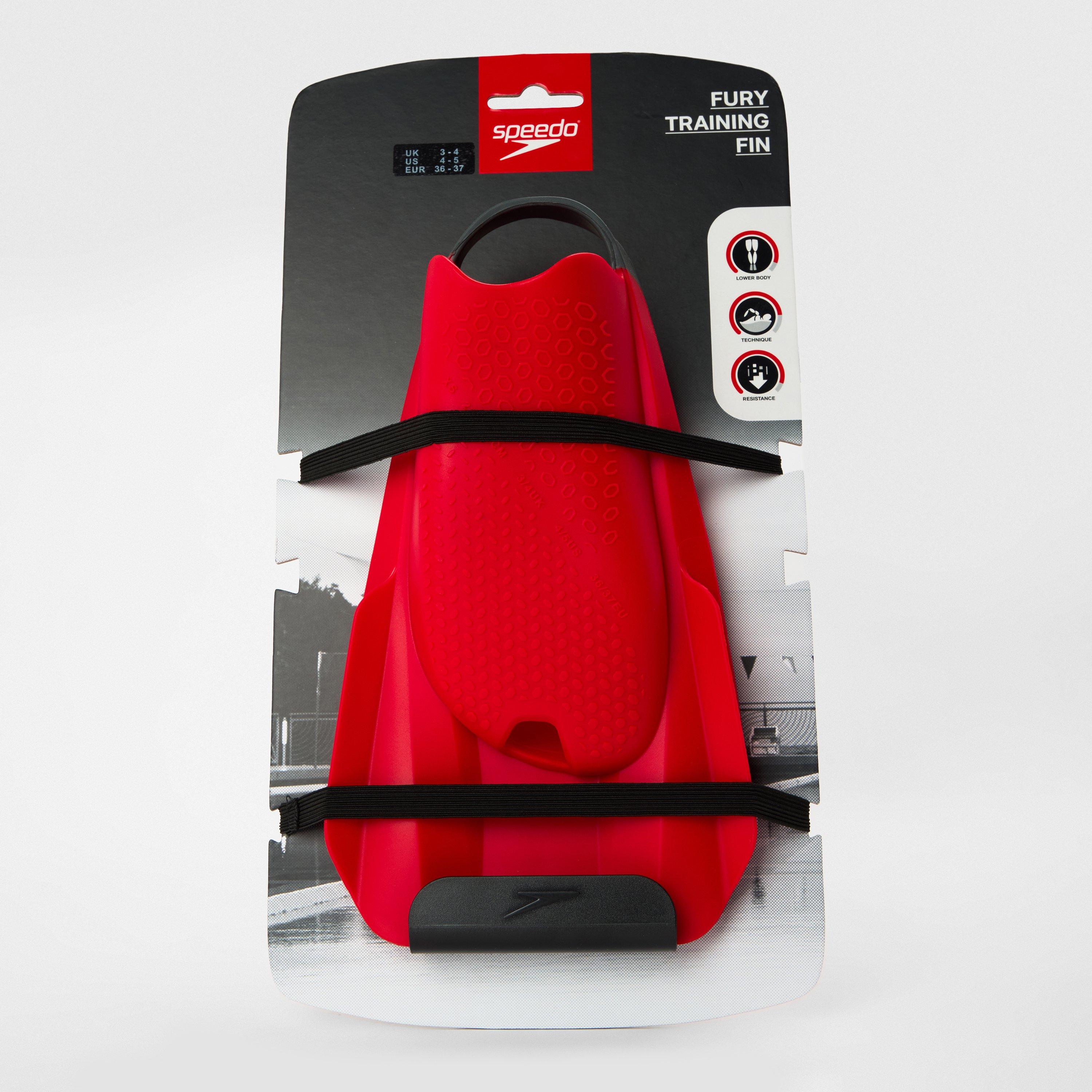 Red/Blue - Speedo - Adults Fury Swimming Fins - 2