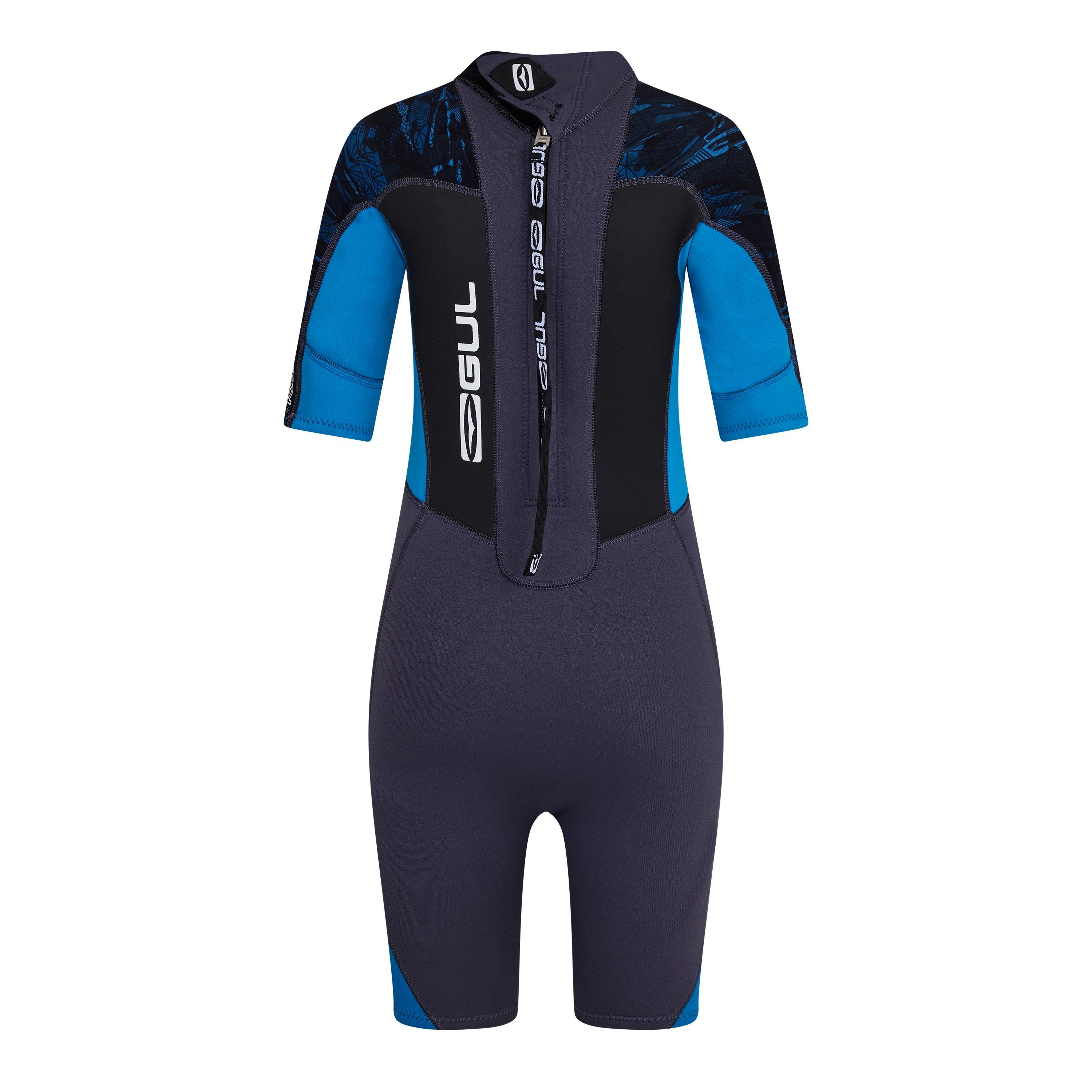 Grey/Blue - Gul - Unisex Kids' Wetsuit Shorties - 2