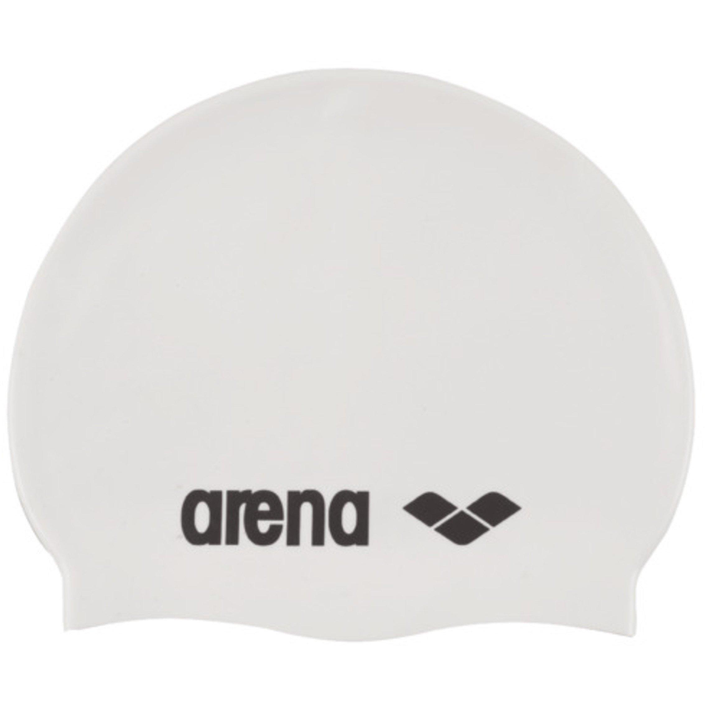 Arena  Classic Silicone Swim Cap - White/Black