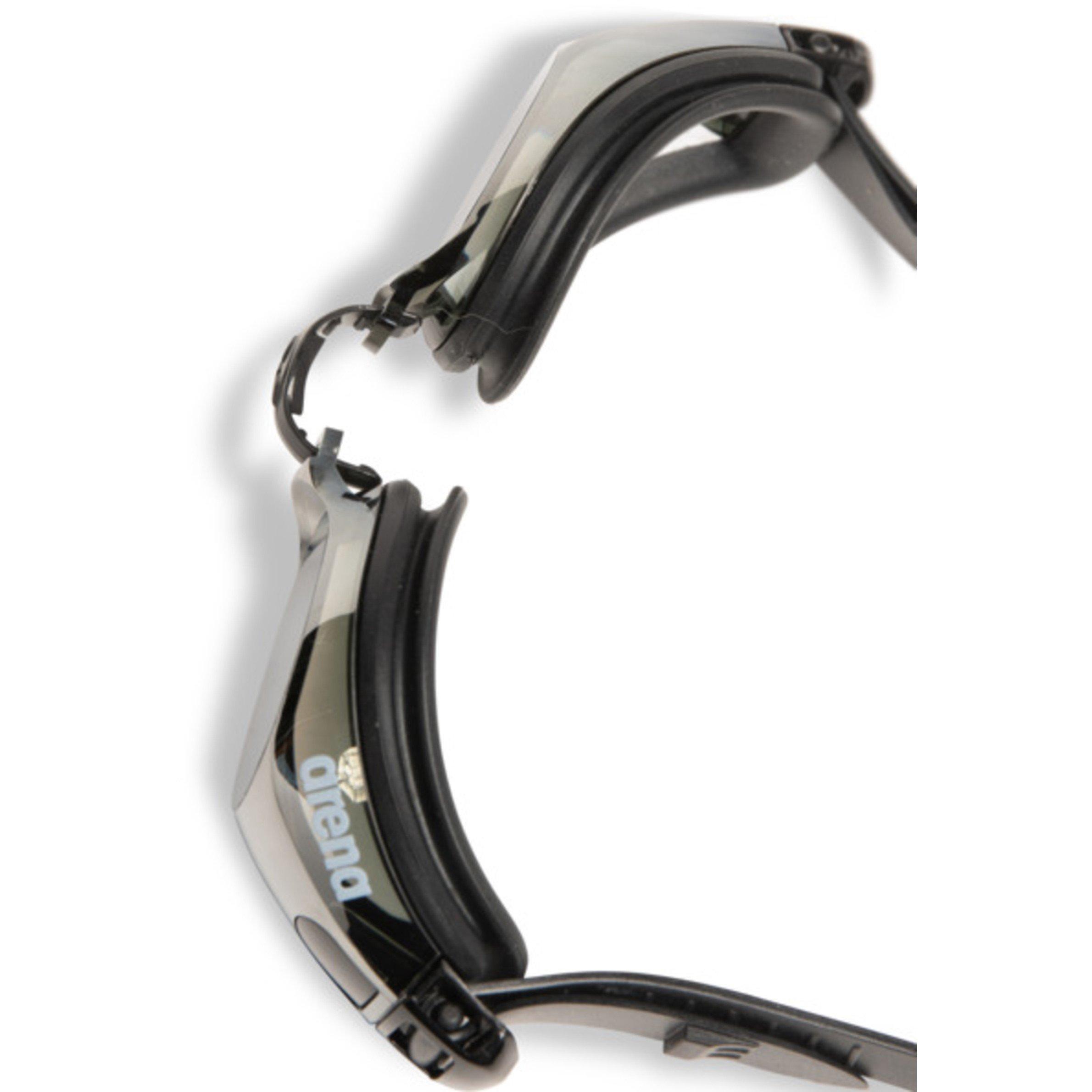 Silver/Black - Arena - Zoom X-Fit Mirror Fitness Swimmers Goggles - 4