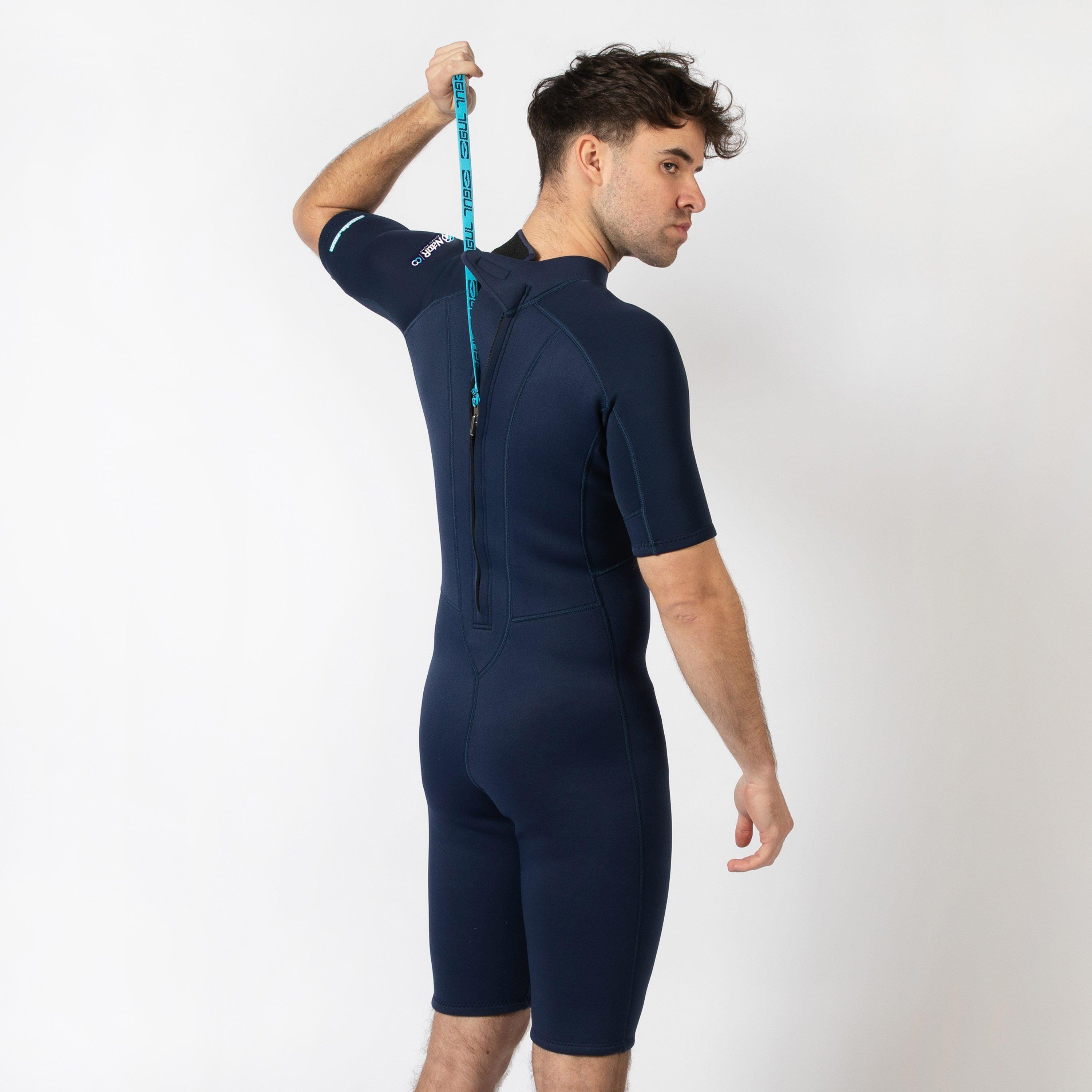 Azul Marinho - Gul - Eunioa Natural Rubber 2mm Shortie Wetsuit Mens - 3