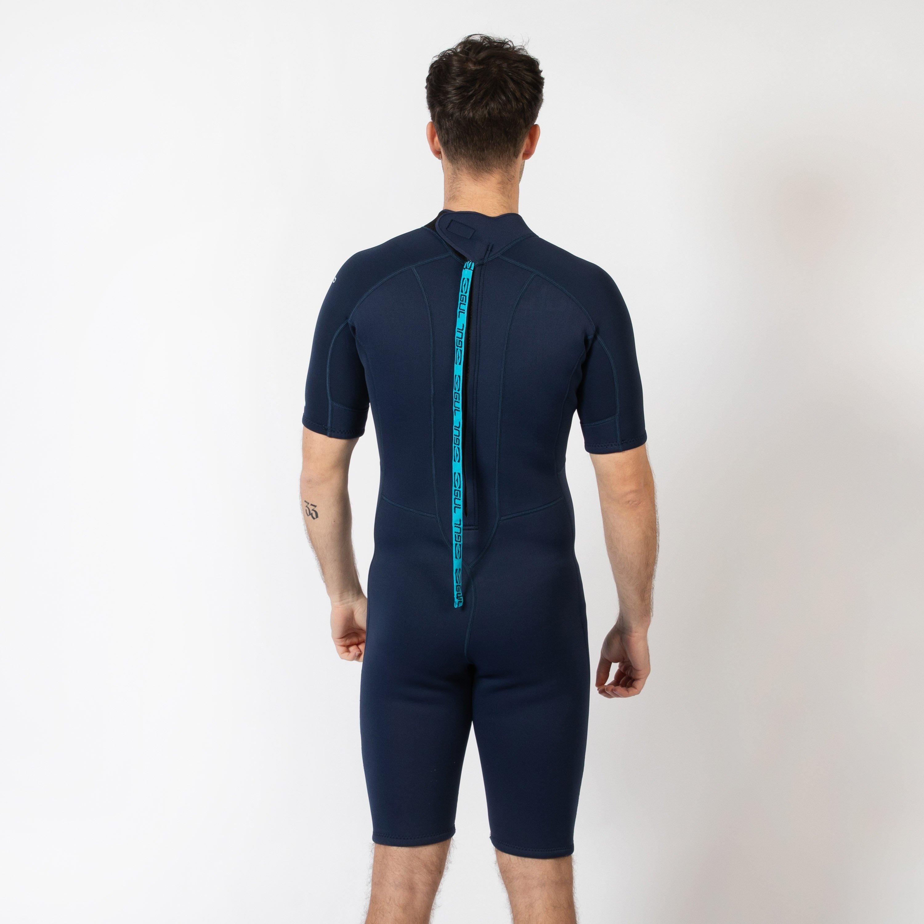Azul Marinho - Gul - Eunioa Natural Rubber 2mm Shortie Wetsuit Mens - 4