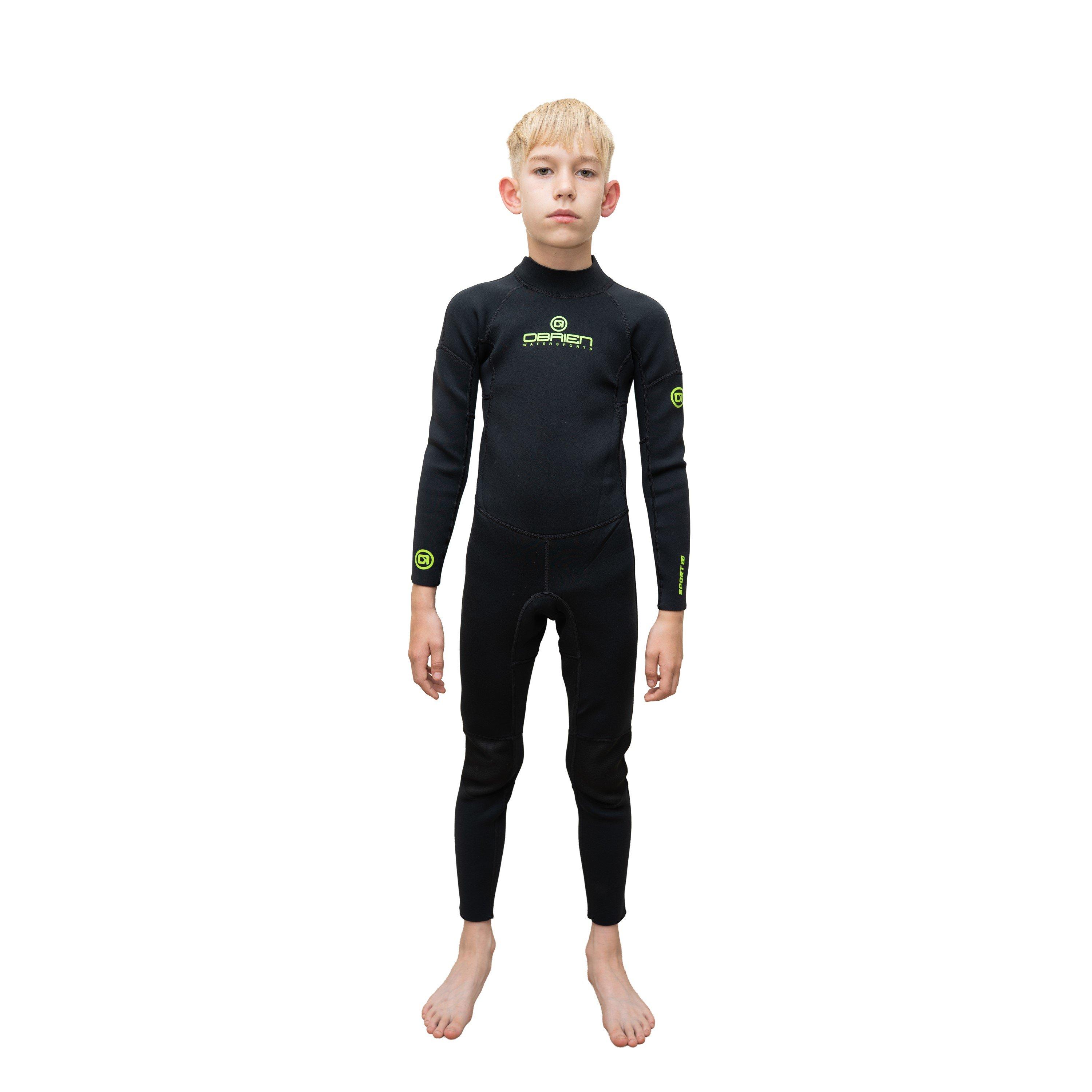 Black - Obrien - Unisex Kids' Sport 3/2mm Premium Neoprene Back Zip Wetsuit - 1