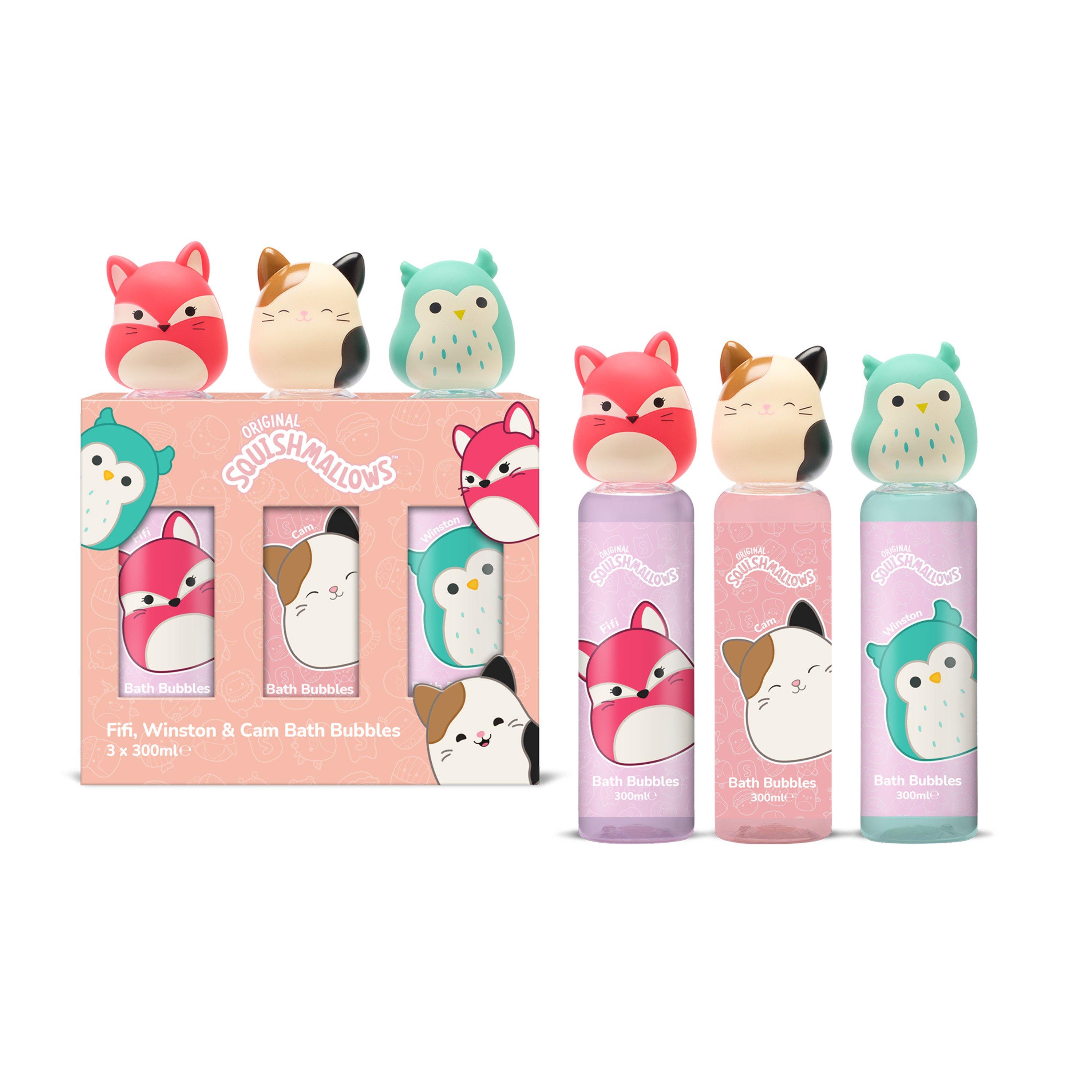 3x 300ml - Squishmallows - 3 x 300ml Bubble Bath Gift Set