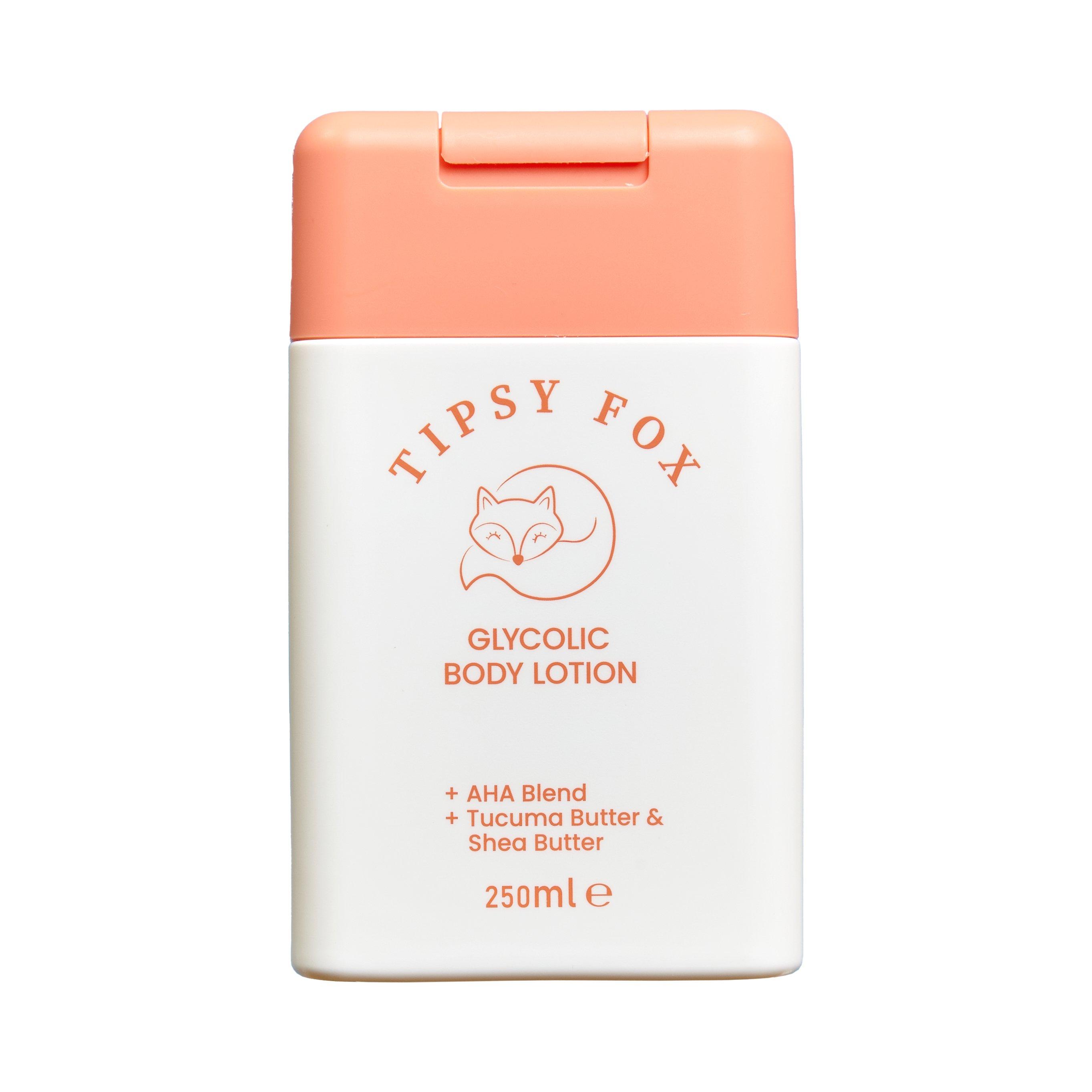 None - Tipsy Fox - 250ml Glycolic Body Lotion - AHA Blend with Tucuma Butter and Shea Butter - 2