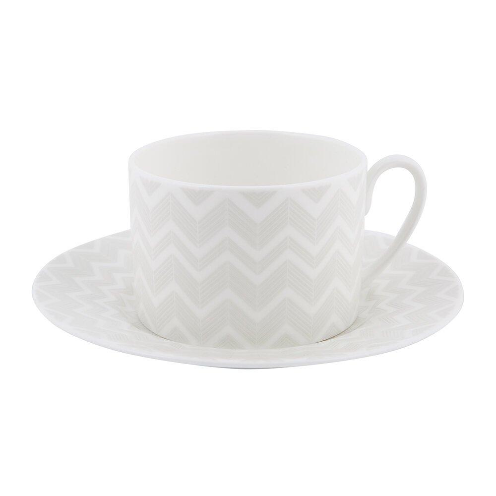 White - Missoni Home Collection - MissoniHomeCollection Zig Zag Tea Cups & Saucers - Set of 6 - 1