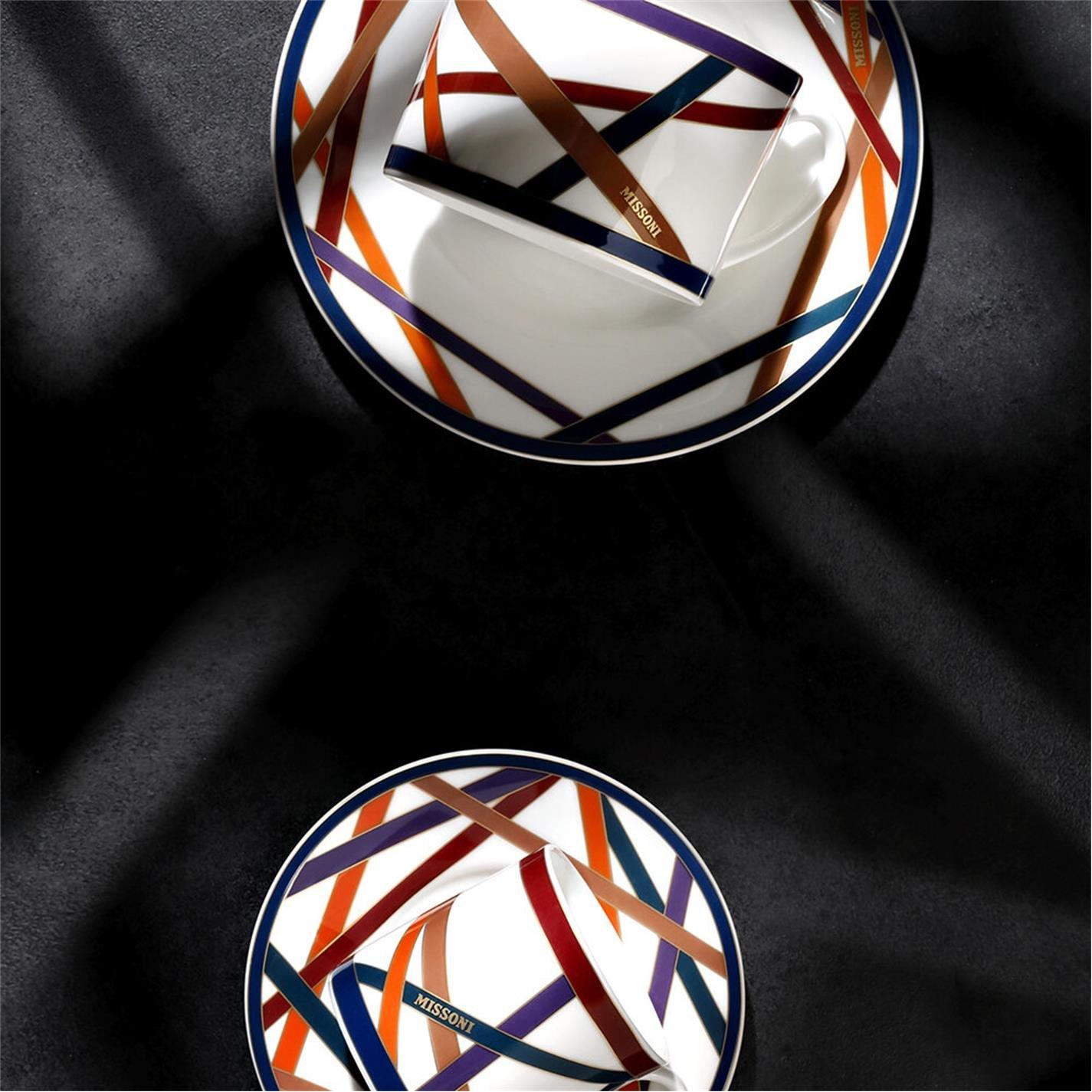 White/Multi - Missoni Home Collection - Nastri Tea Cup and Saucer - 5