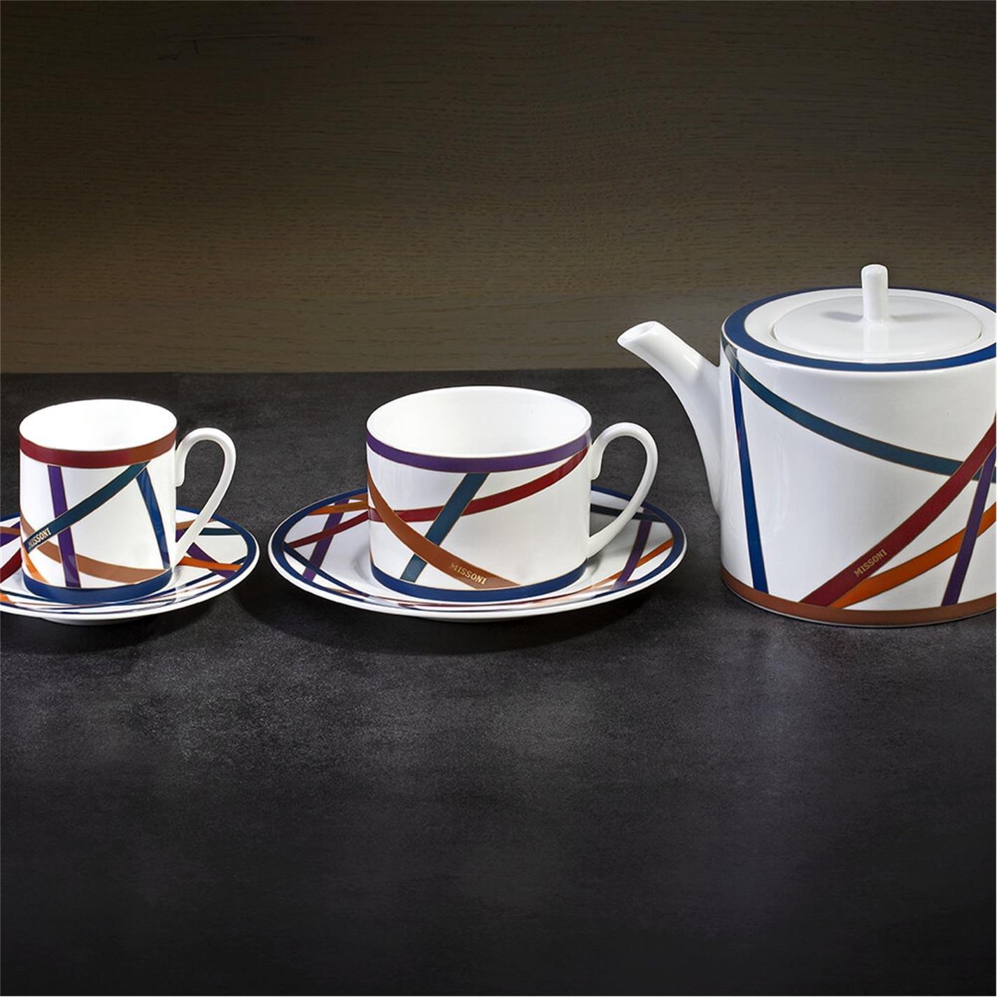 White/Multi - Missoni Home Collection - Nastri Cups and Saucers - 2