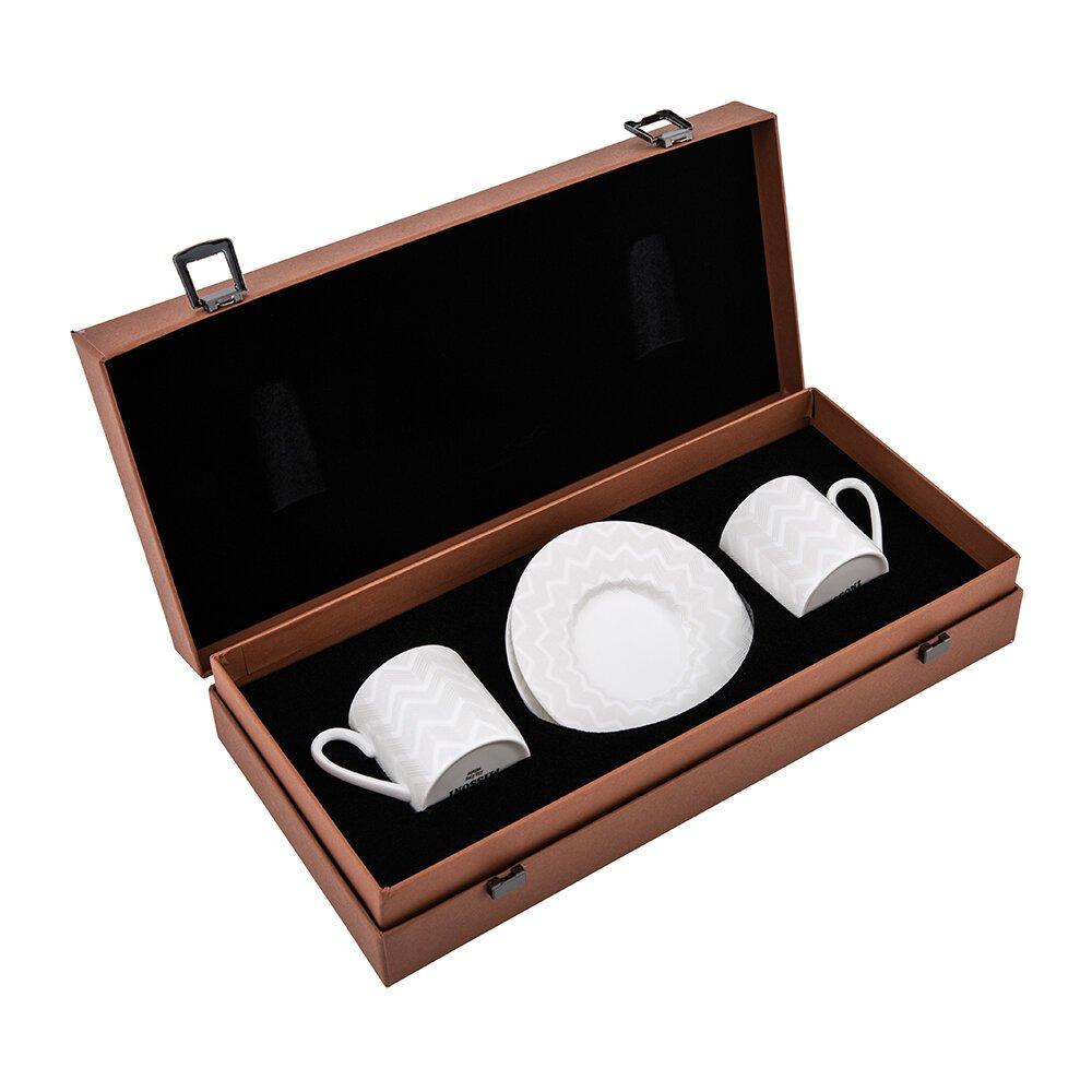 White - Missoni Home Collection - MissoniHomeCollection Zig Zag Coffee Cups & Saucers - Set of 2 - 2