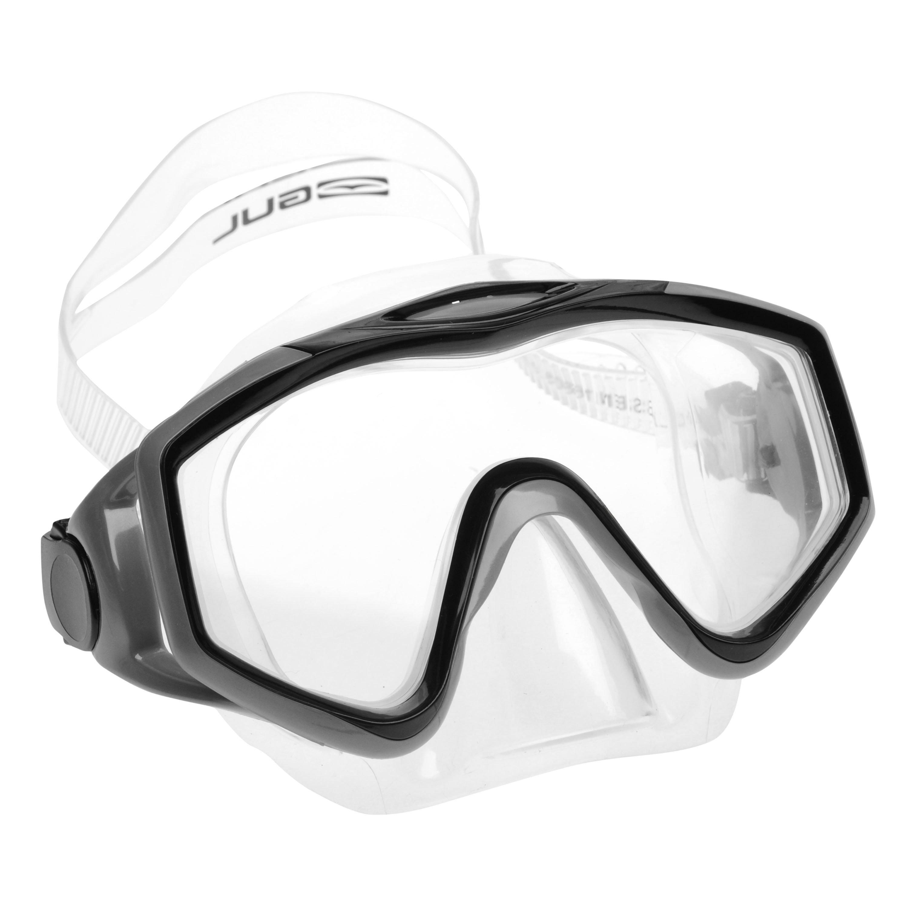 Sort - Gul - Adult Snorkelling Set - Tempered Glass Diving Mask & Splash-Proof Snorkel - 2