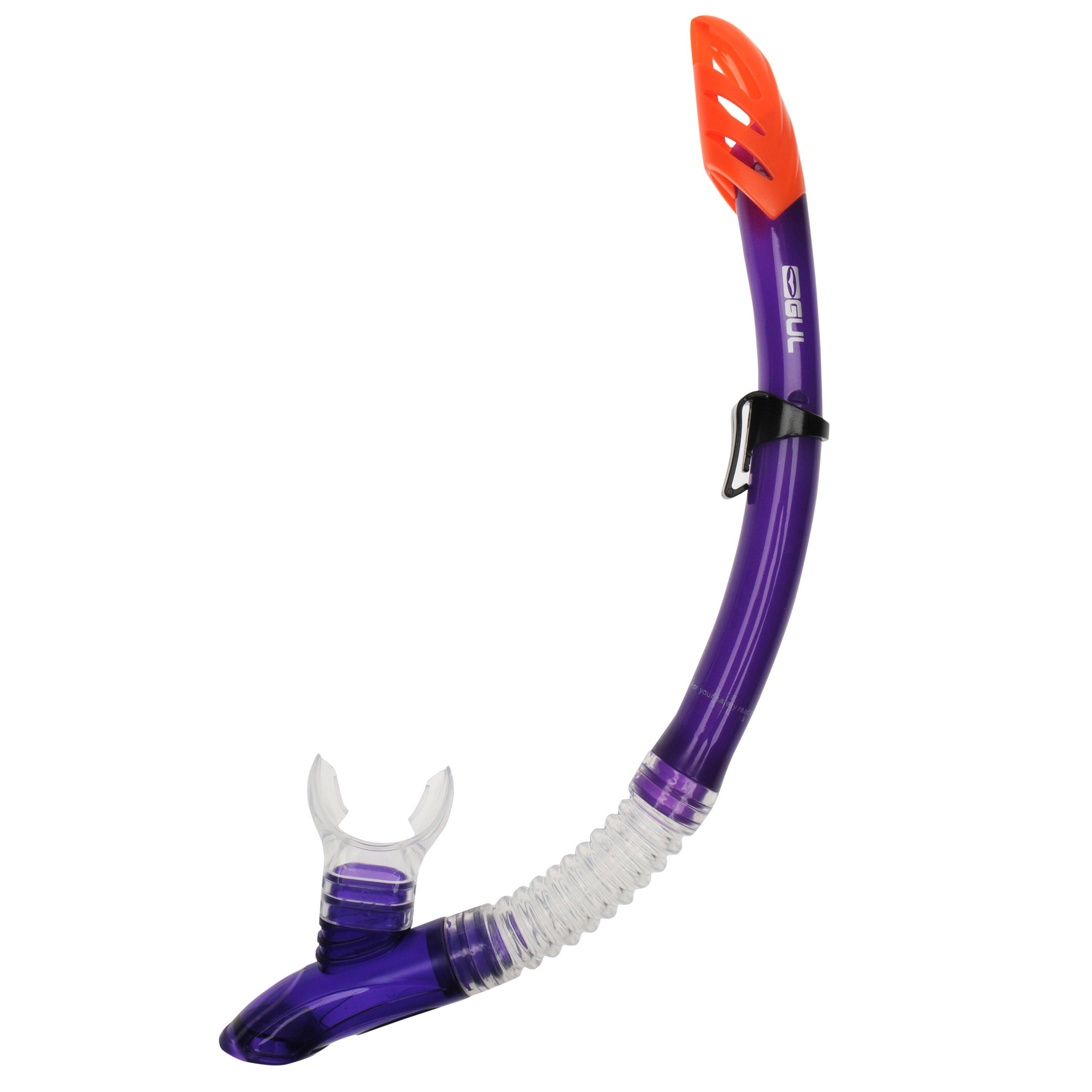 Purple - Gul - Adult Snorkelling Set - Tempered Glass Diving Mask & Splash-Proof Snorkel - 3