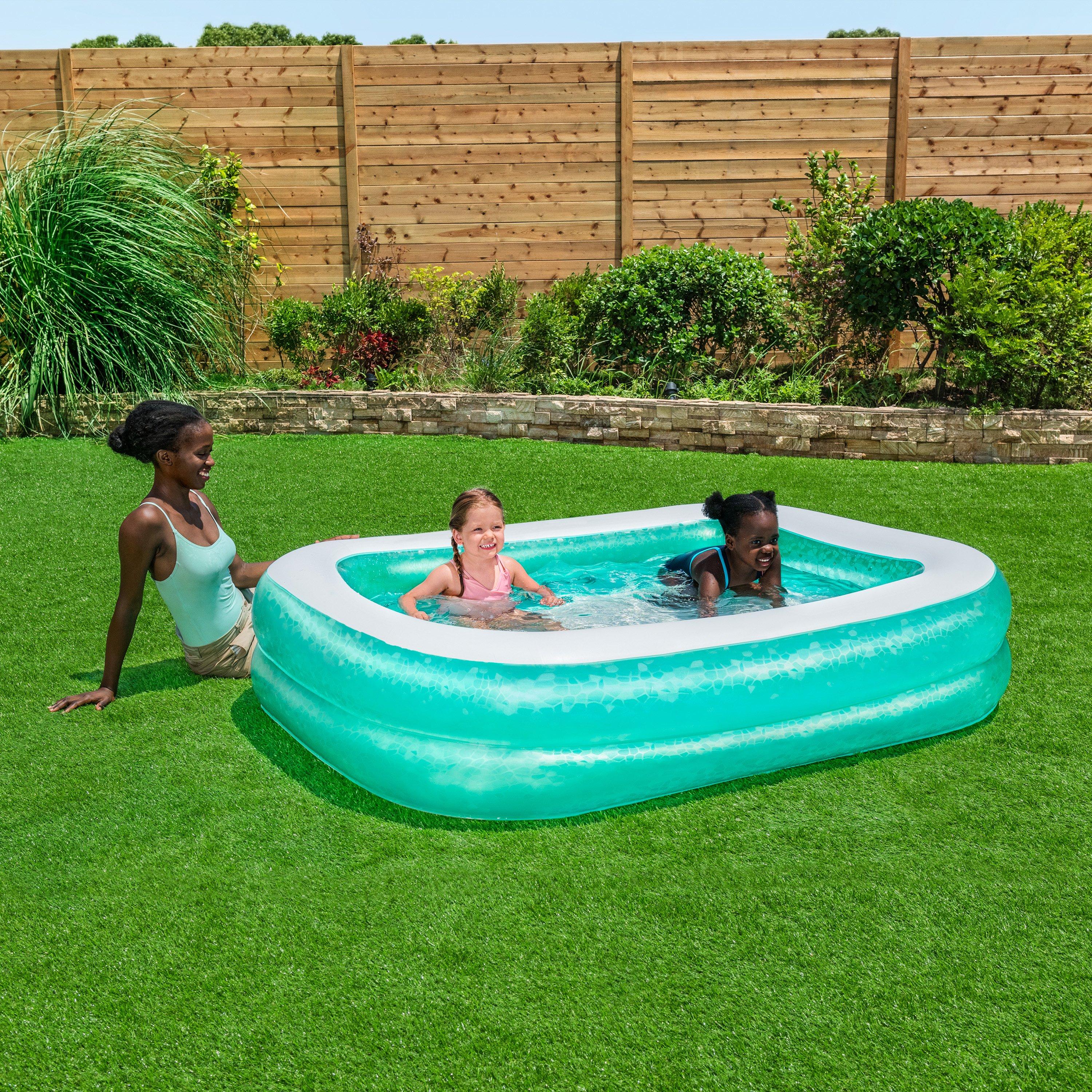 Bestway 6ft Inflatable Rectangular Family Pool Paddling Pools