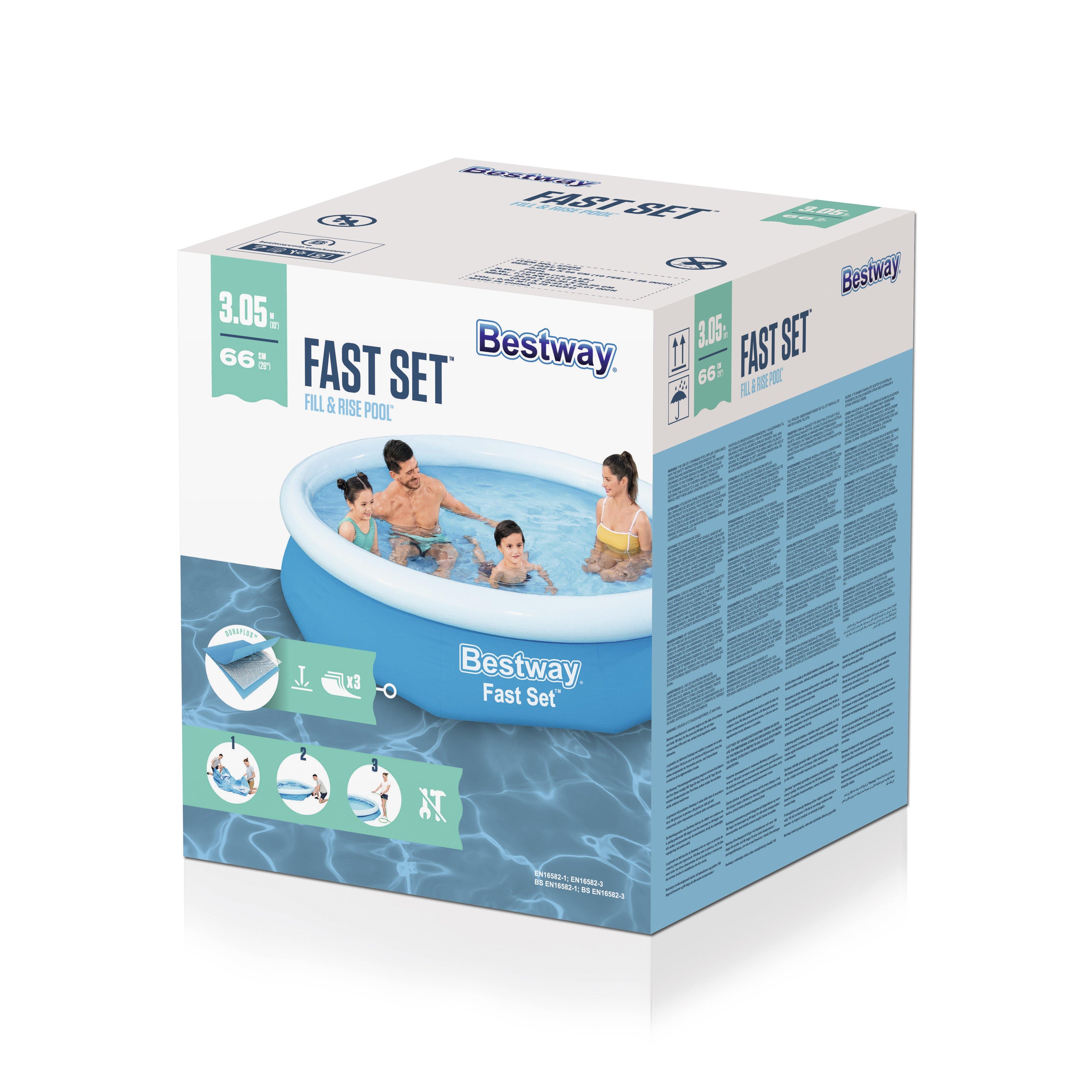 Multi - Bestway - Fast Set Inflatable Pool - 10ft - 3
