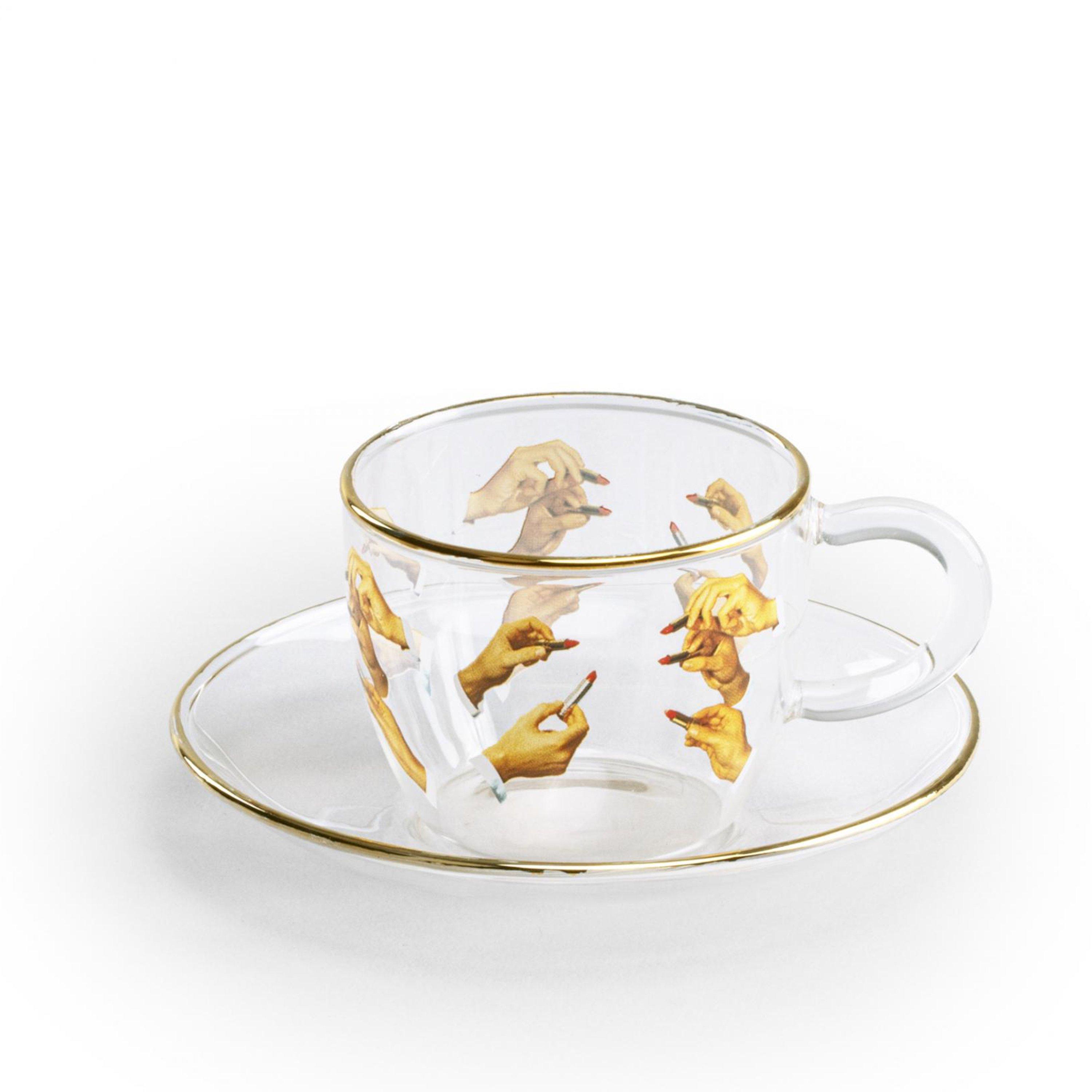 Lipsticks - Seletti wears Toiletpaper - SelettiwearsToiletpaper Toiletpaper Glass Coffee Set - 1