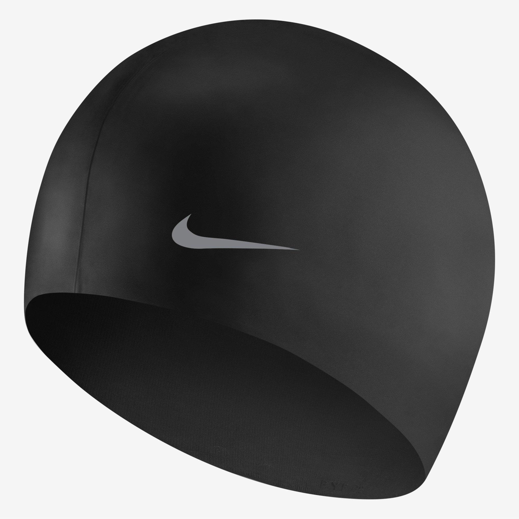 Black - Nike - Silicone Juniors Swim Cap