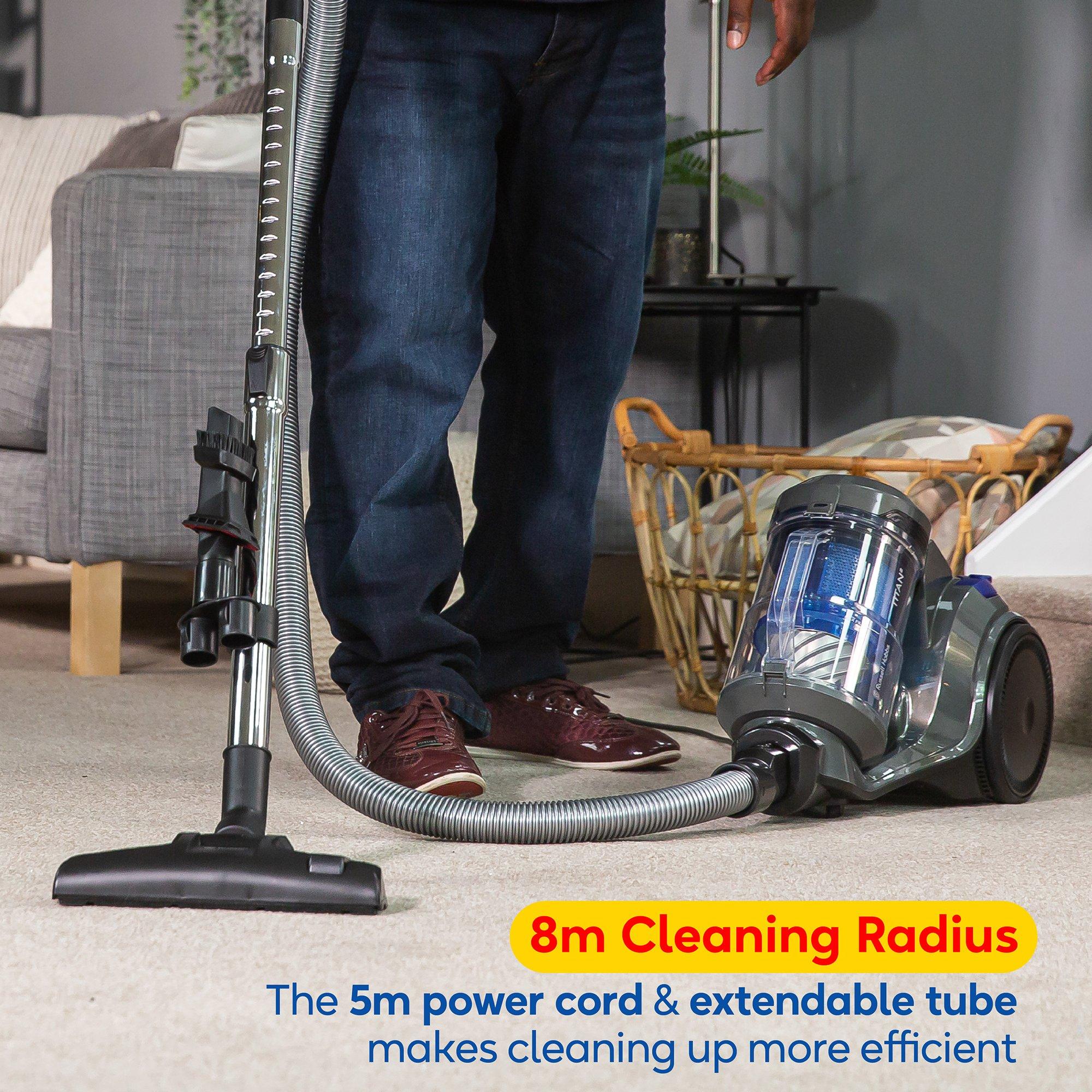 Grey/Blue - Russell Hobbs - RHCV4101 CVTITAN2 3L Cylinder Vacuum - 8