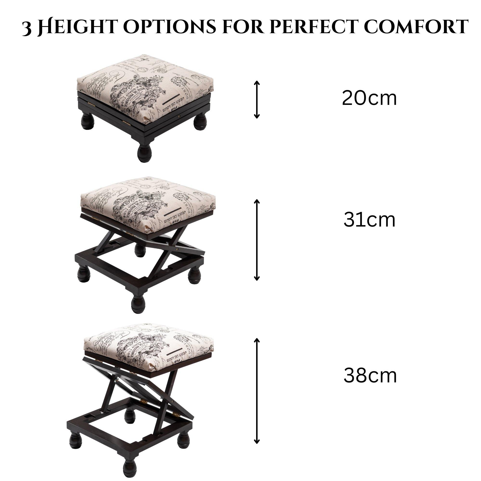 Mahogany - Greenhurst - 3 Position Footstool - 6