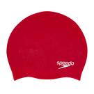 Rojo - Speedo - Unisex Plain Moulded Silicone Cap Red Junior - 2