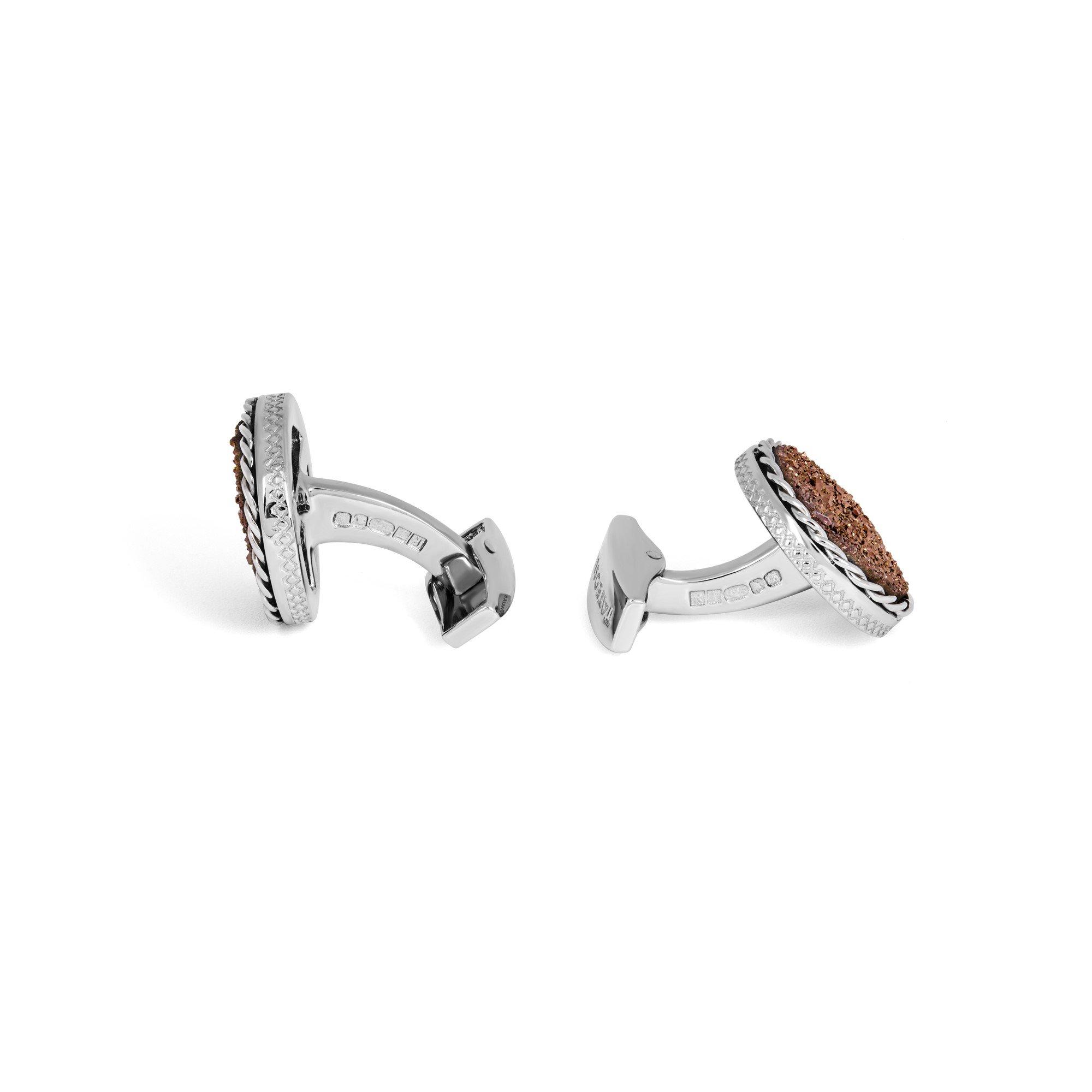 Silver/Bronze - Tateossian - Tateossian Drusy Cufflinks Mens - 2