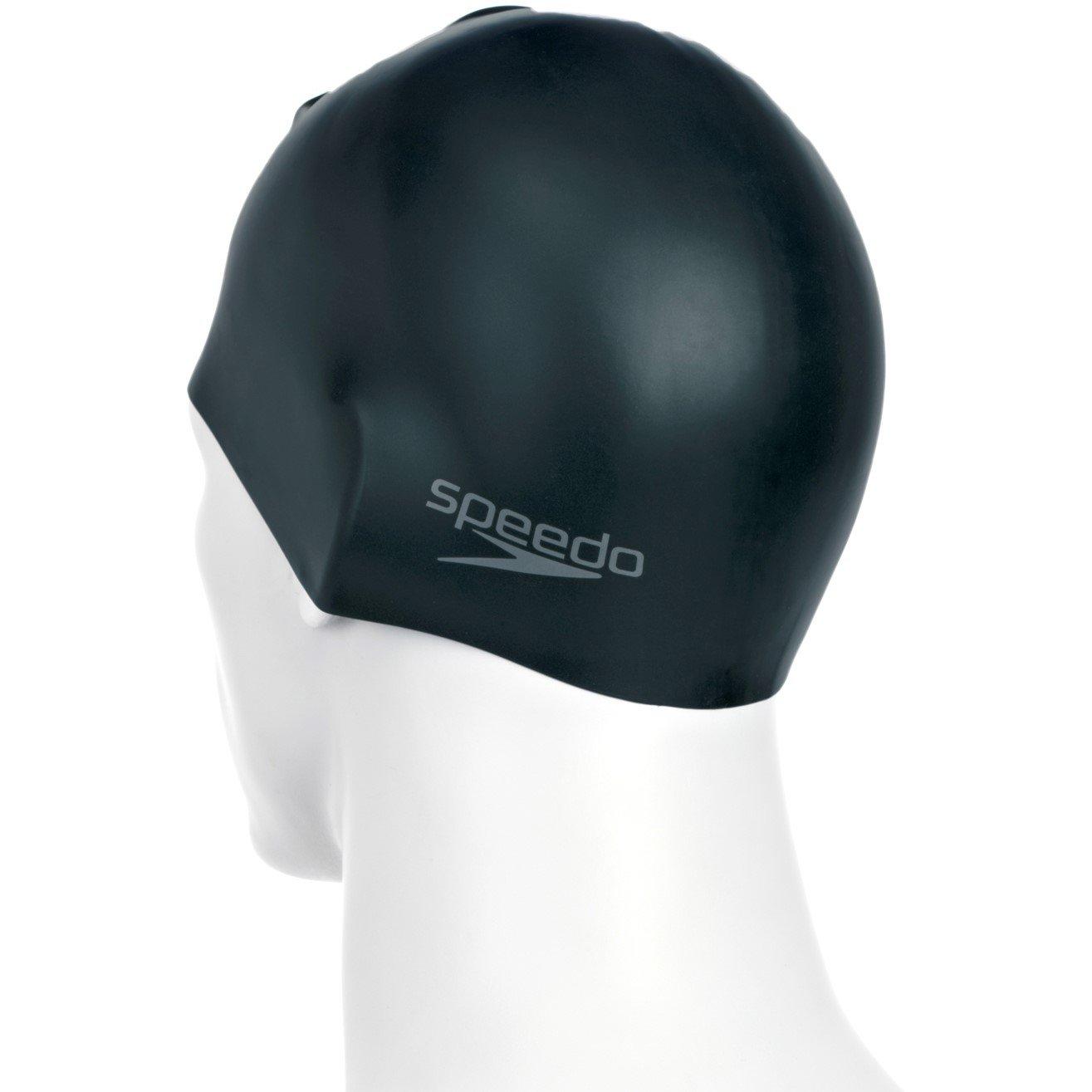 Zwart - Speedo - Silicone Swimming Cap Adults - 2