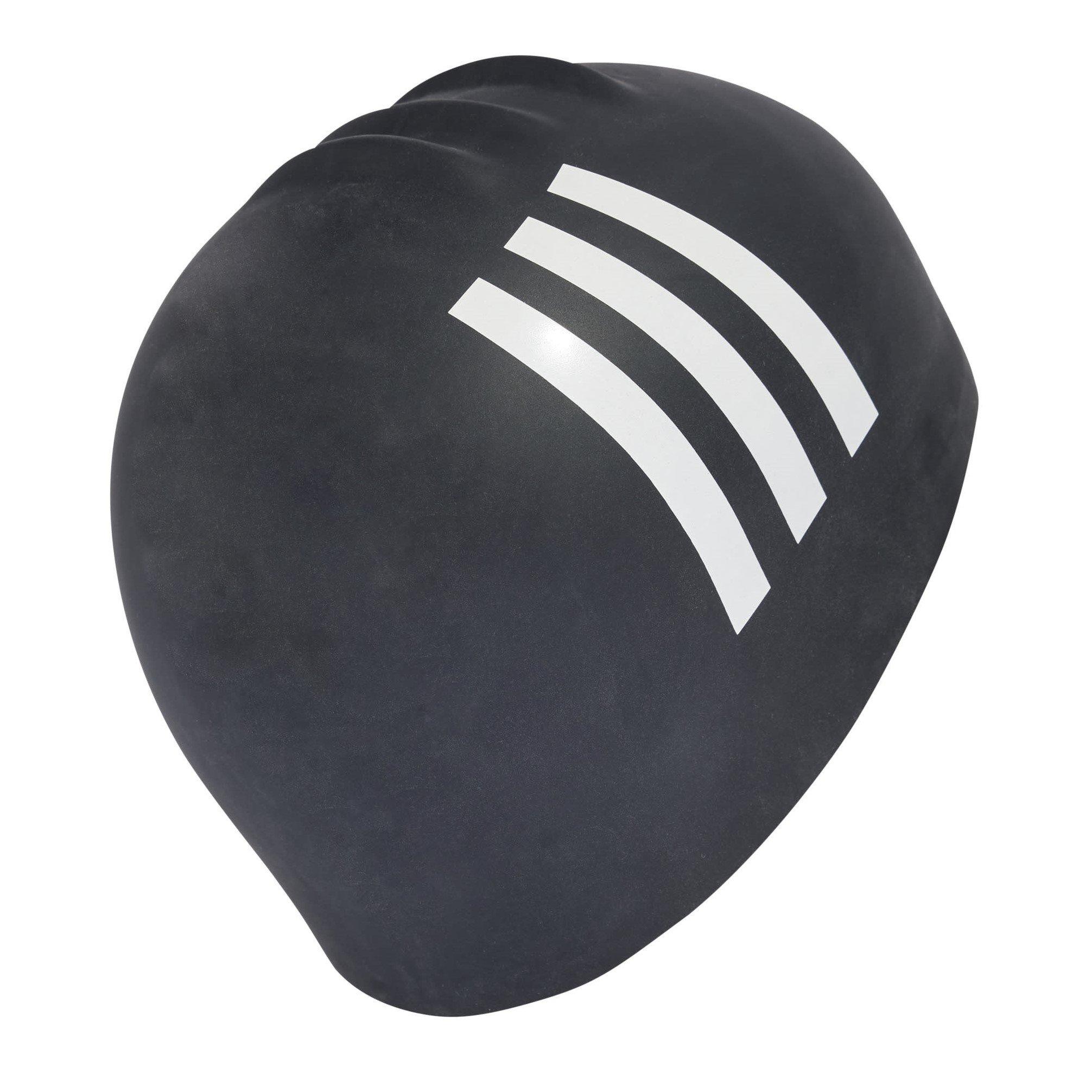 Schwarz/Weiß - adidas - 3-Stripes Swim Cap Adults - 2
