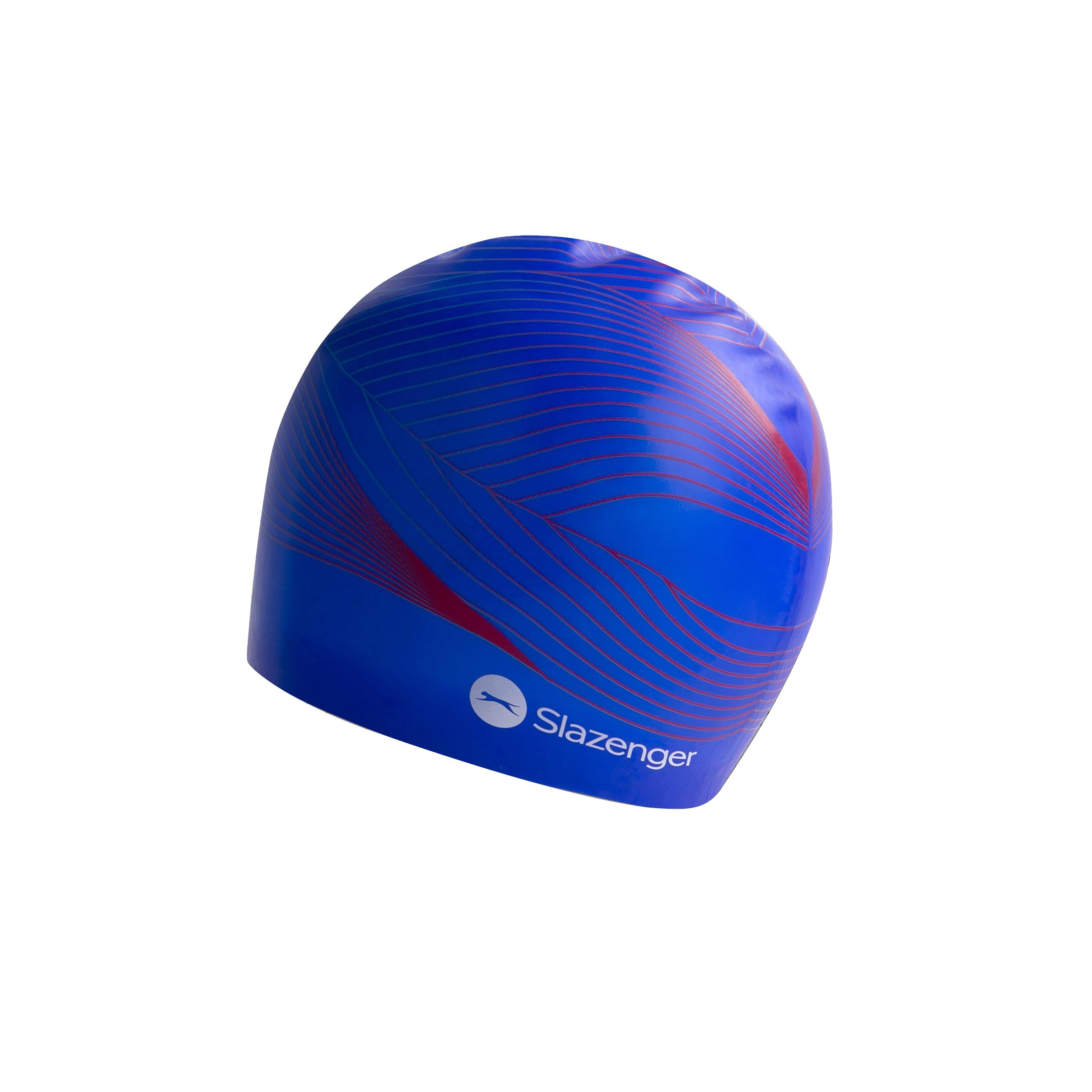 Slazenger  Silicone Swimming Cap Adults - Blue/Print