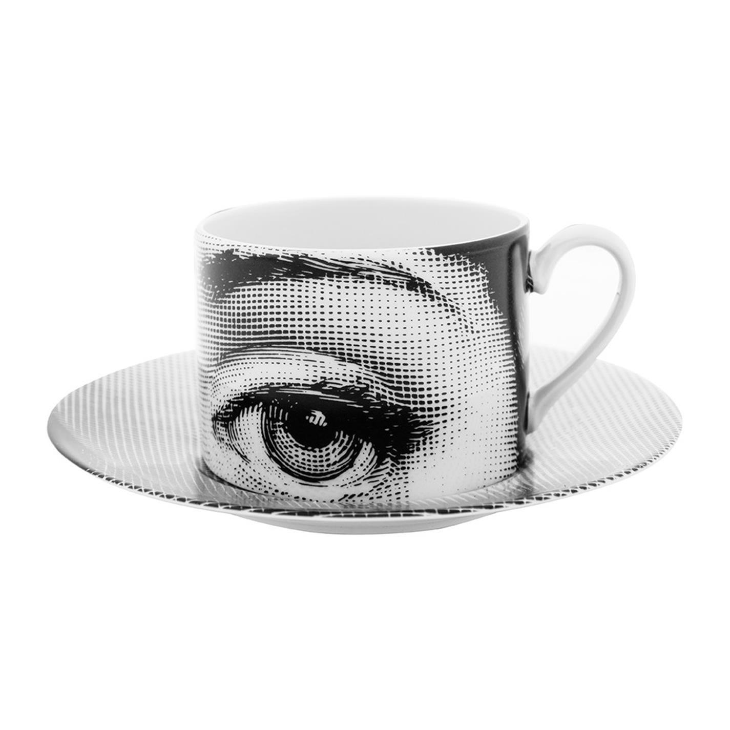 Black and White - Fornasetti - Tema e Variazioni Teacup - 1