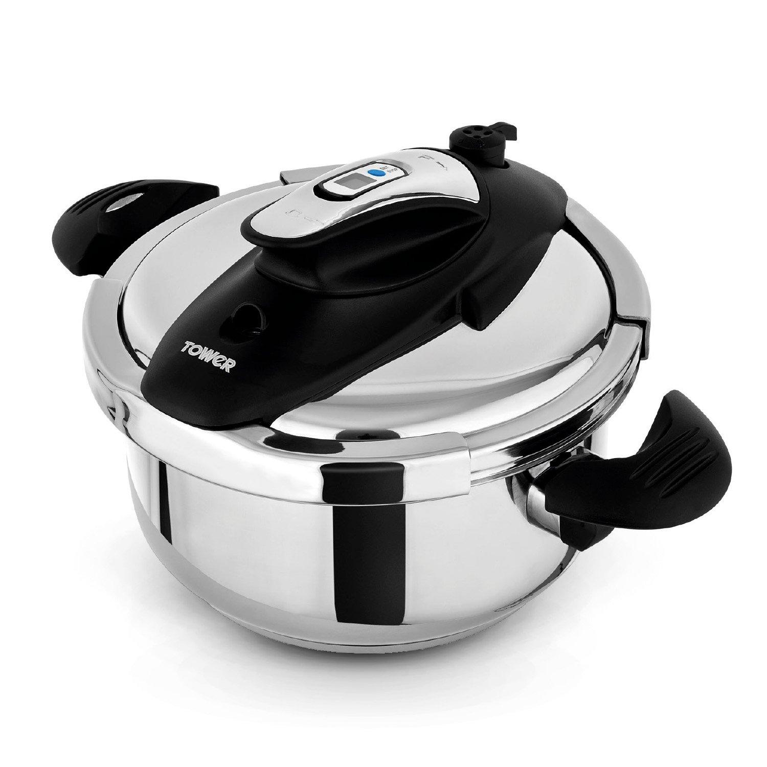 Tower Unisex Silver T920002 Pressure Cooker, Twist/Turn Lid, Stainless Steel, 4 Litre, 22 Cm In - Image 12