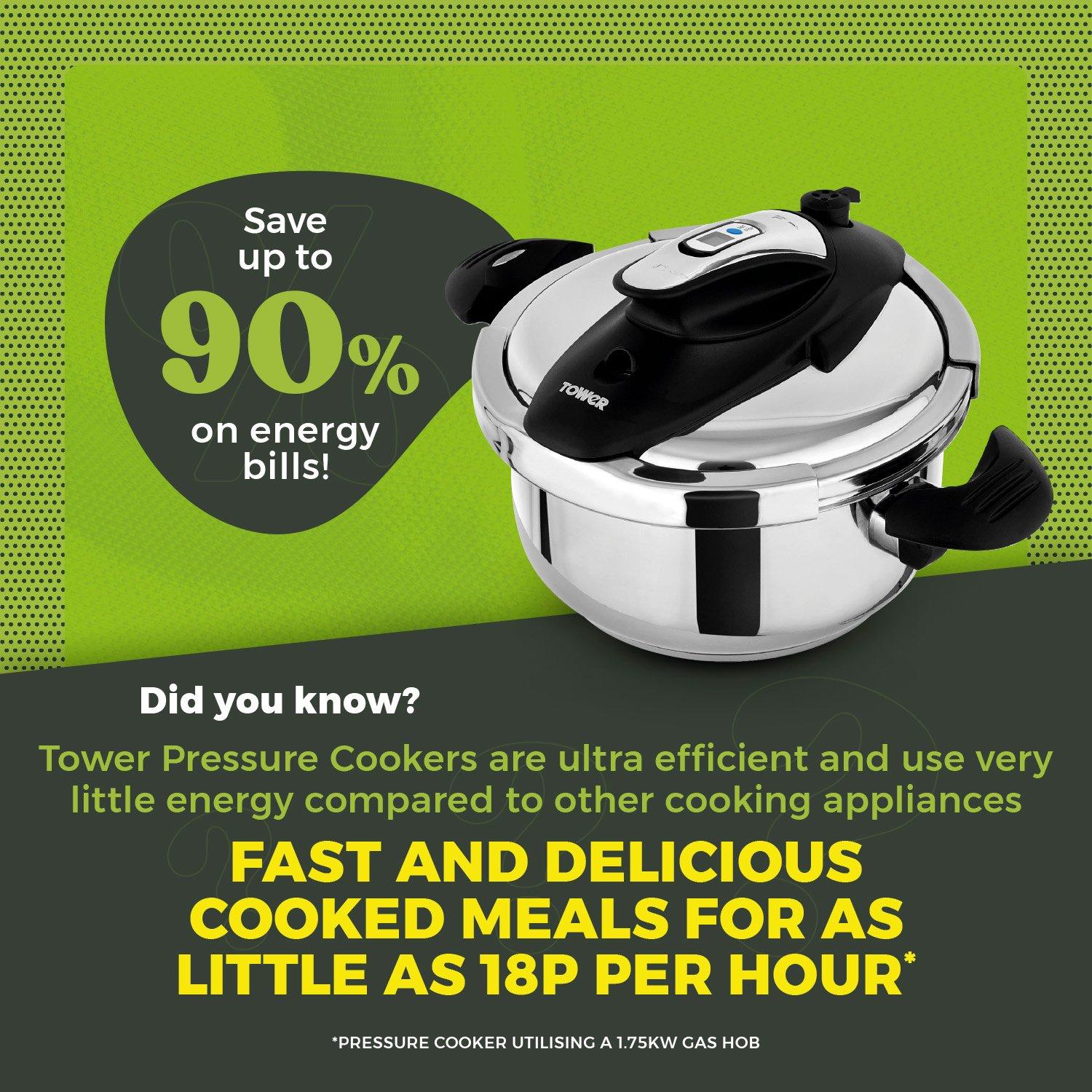 Stainless Steel - Tower - One-Touch Ultima 4L Pressure Cooker S/S - 7