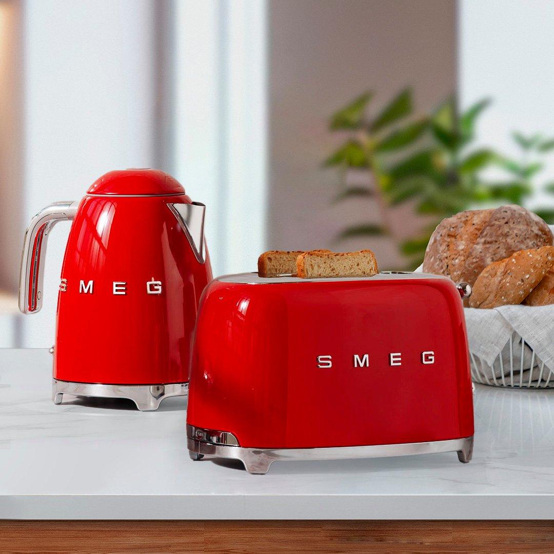 Red - Smeg - 2 Slice Toaster Red - 5