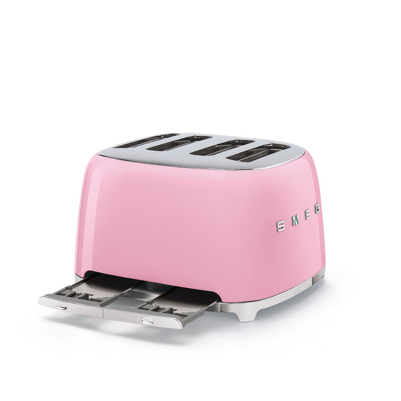 Pink - Smeg - 50s 4 by 4 Slice Toaster Pink - 3